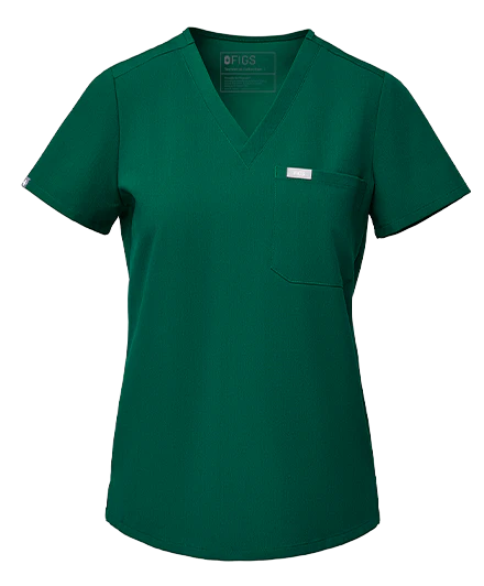 women's Hunter Green Catarina Petite - One-Pocket Scrub Top™ - Image 12