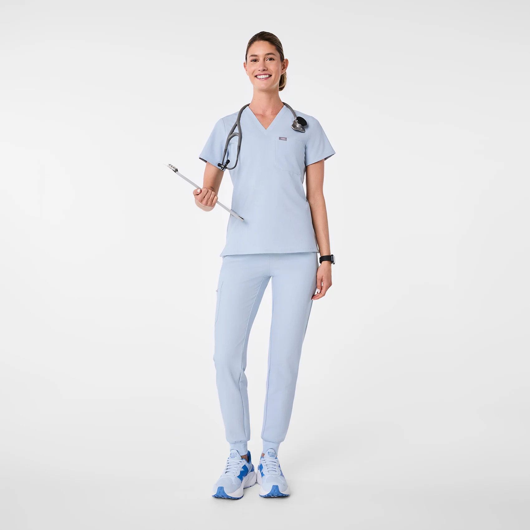 women's Chambray Catarina - One-Pocket Scrub Top™ - Image 2
