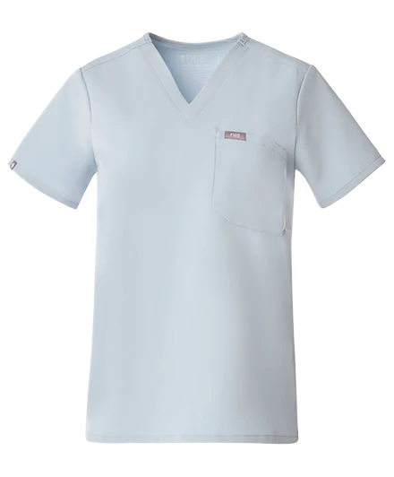 women's Dusty Blue Catarina - One-Pocket Scrub Top™ - Image 10