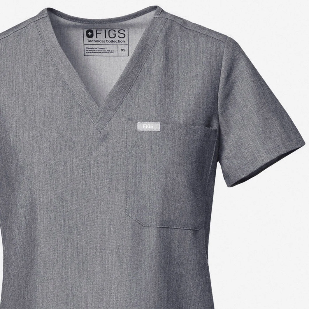 women's Hibiscus Catarina - One-Pocket Scrub Top™ - Image 8