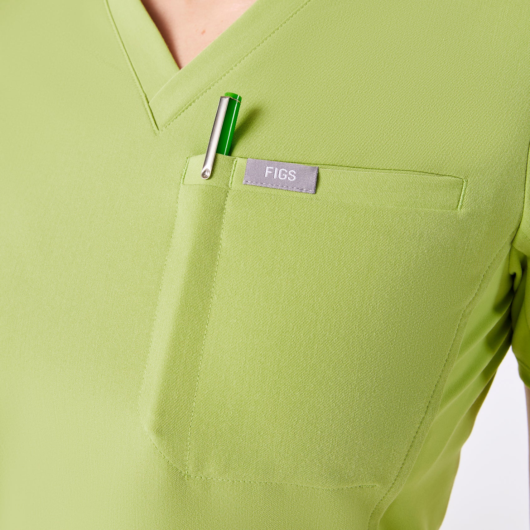 women's Matcha Everly Slim V-Neck - Scrub Top - Image 7