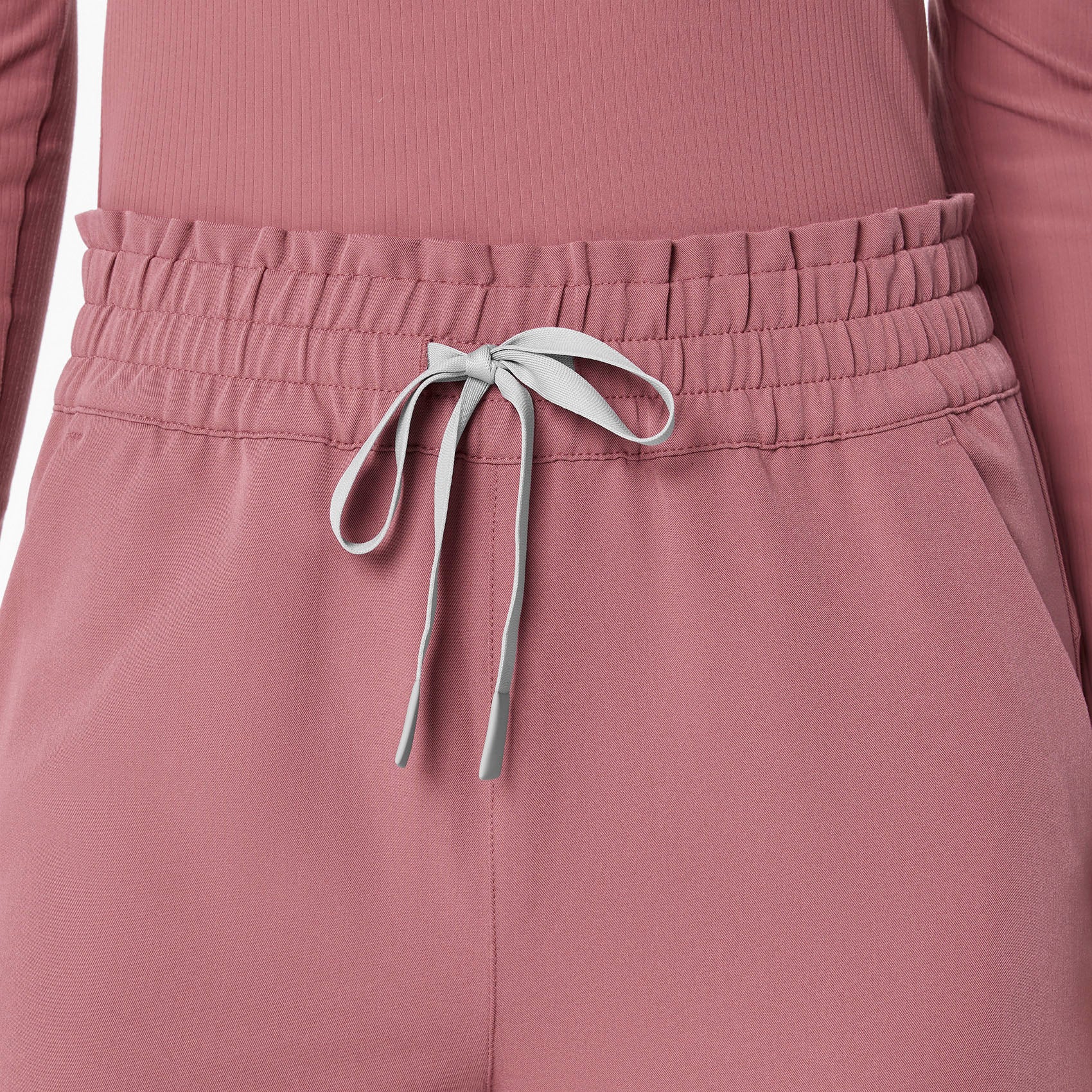 women's Mauve High Waisted Allison Ultra Wide Leg - Scrub Pant - Image 5
