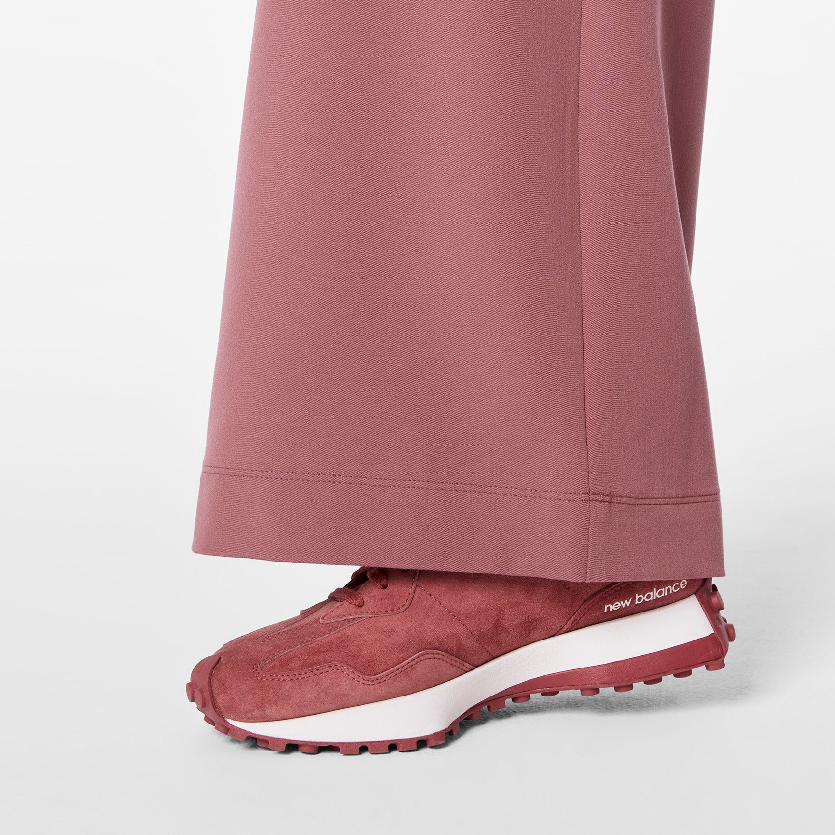 women's Mauve High Waisted Allison Ultra Wide Leg - Scrub Pant - Image 8