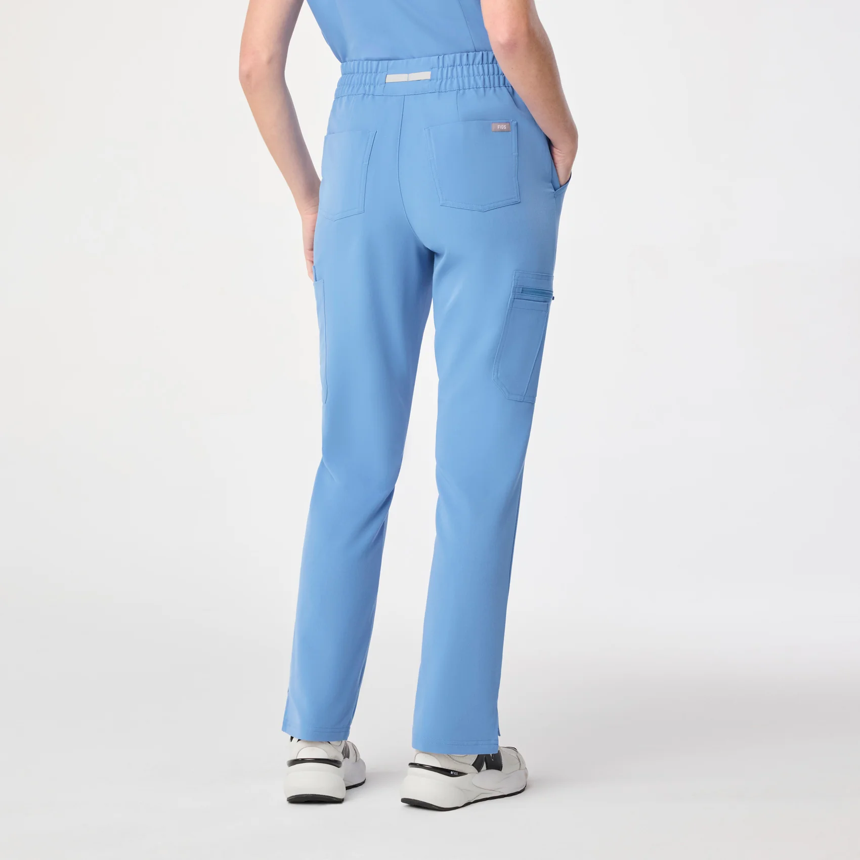 women's Ceil Blue High Waisted Dowa - Scrub Pant (3XL-6XL) - Image 4
