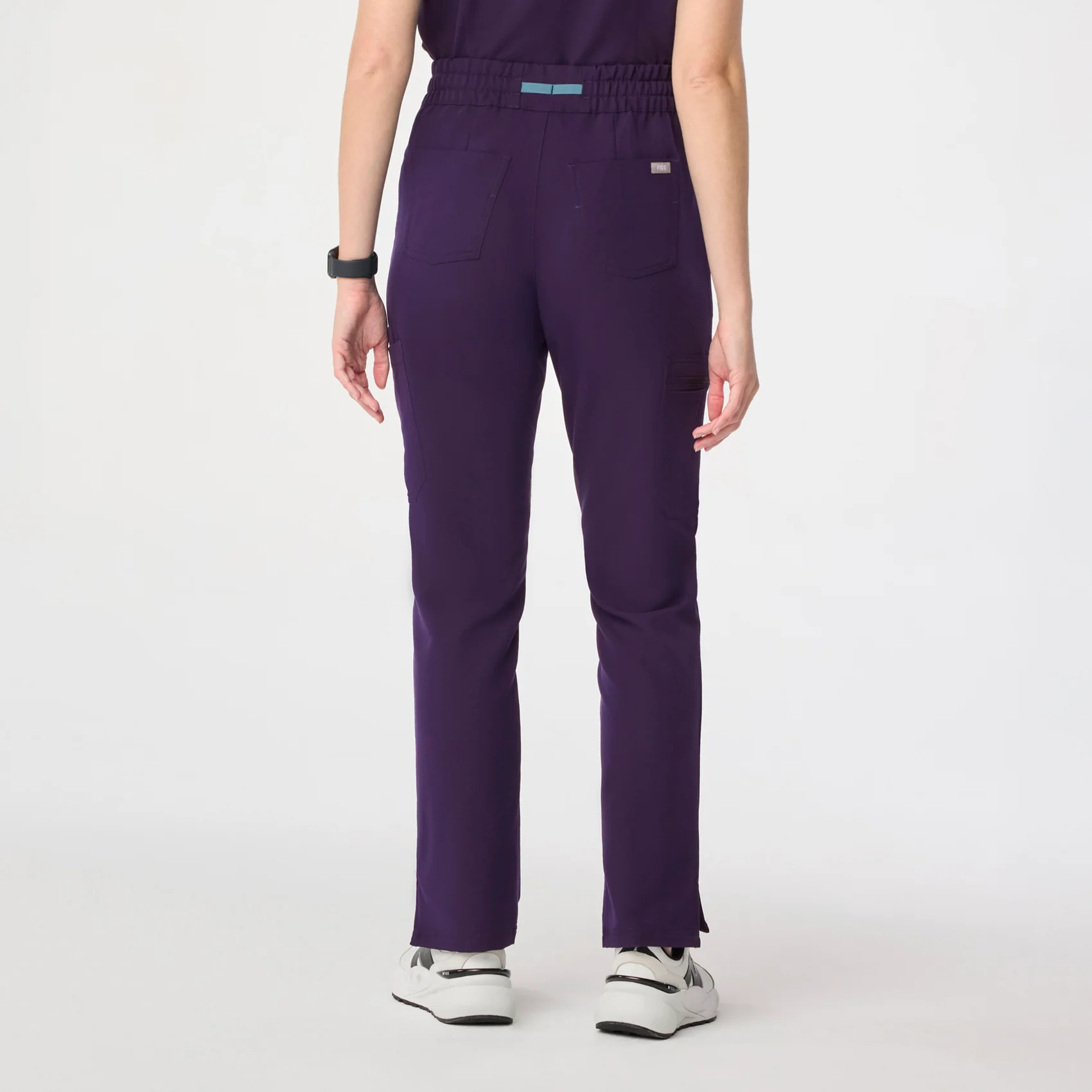 women's Purple Jam High Waisted Dowa - Petite Scrub Pants - Image 3