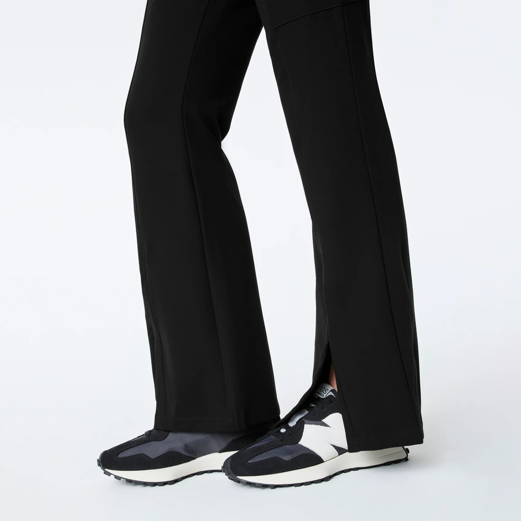 women's Black High Waisted Montal Flare - Tall Scrub Pant - Image 9