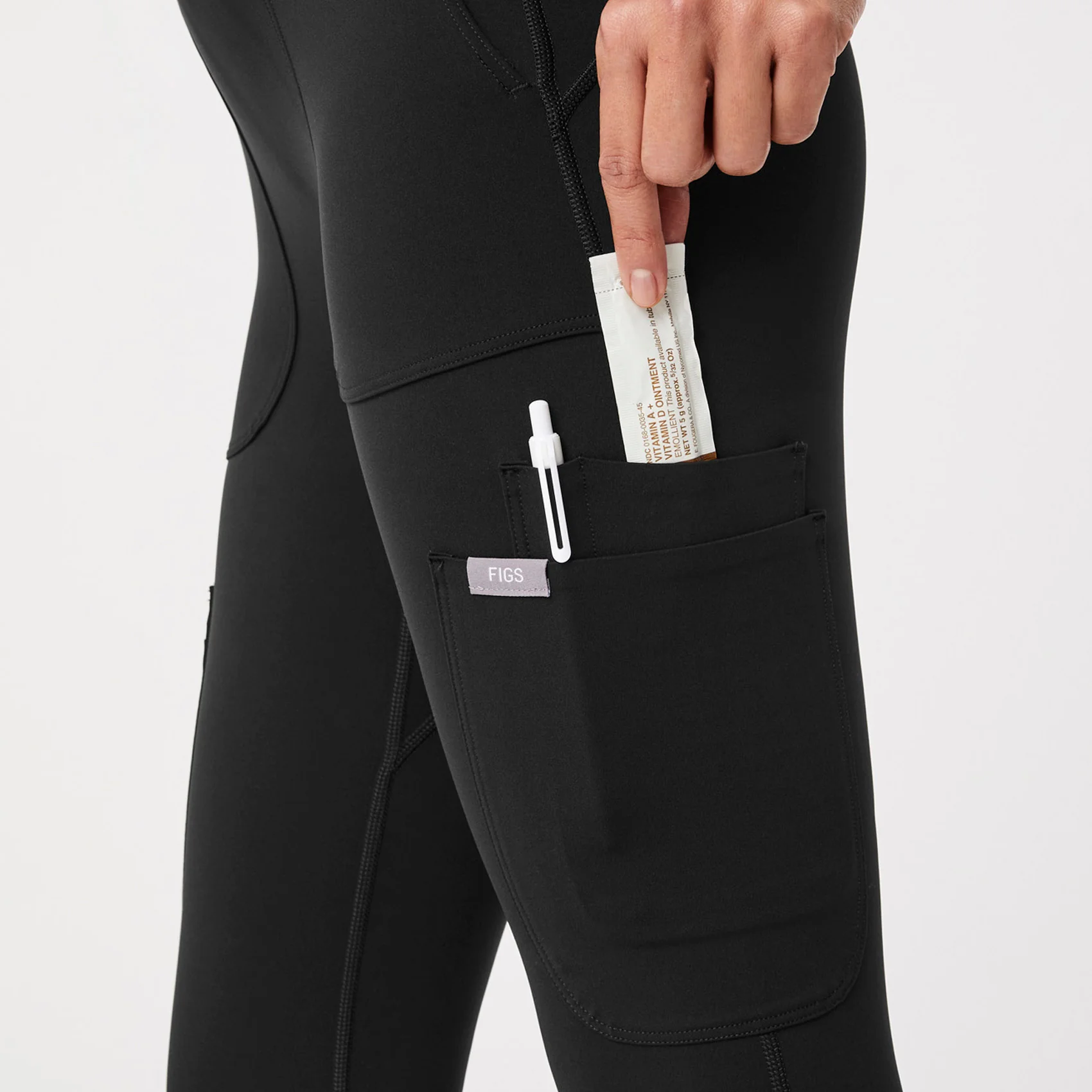 women's Black High Waisted Seville - ScrubLegging™ - Image 9