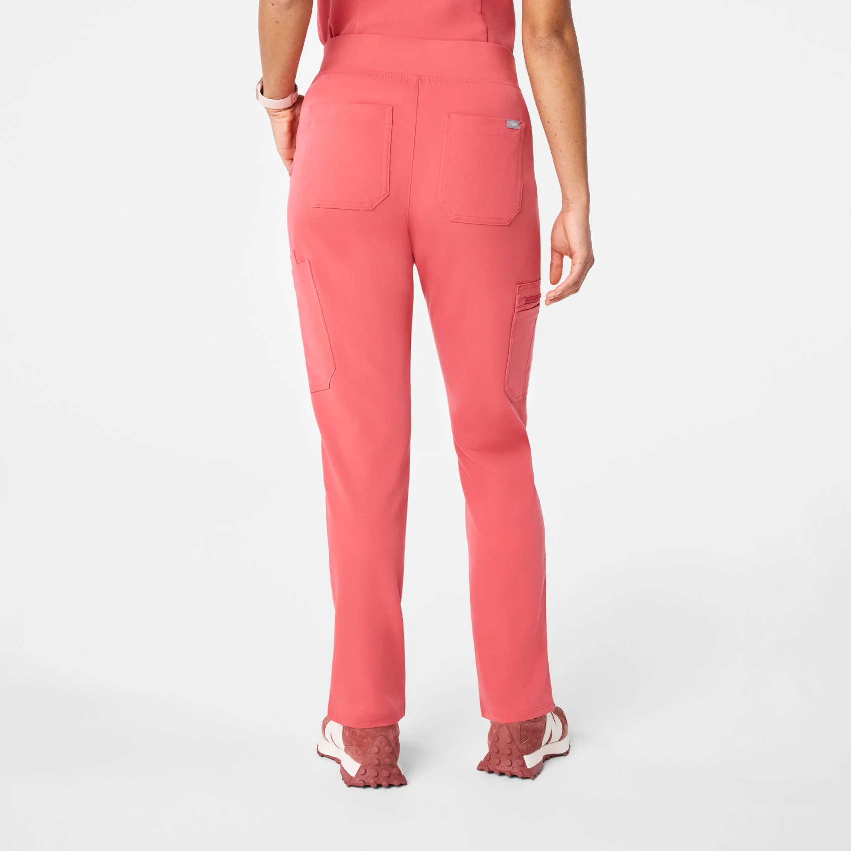 women's Pulmonary Pink High Waisted Yola - Tall Skinny Scrub Pant™ - Image 4