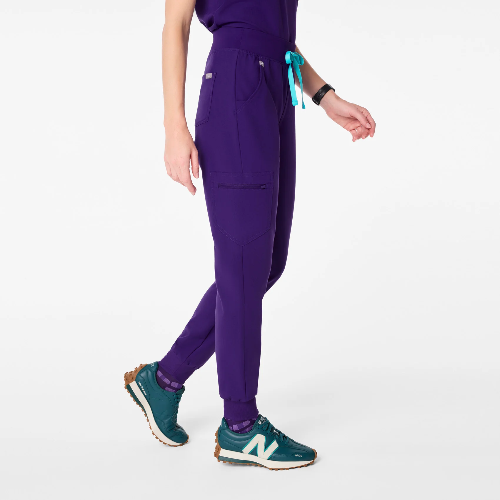 women's Purple Pulse High Waisted Zamora - Jogger Scrub Pant™ - Image 3