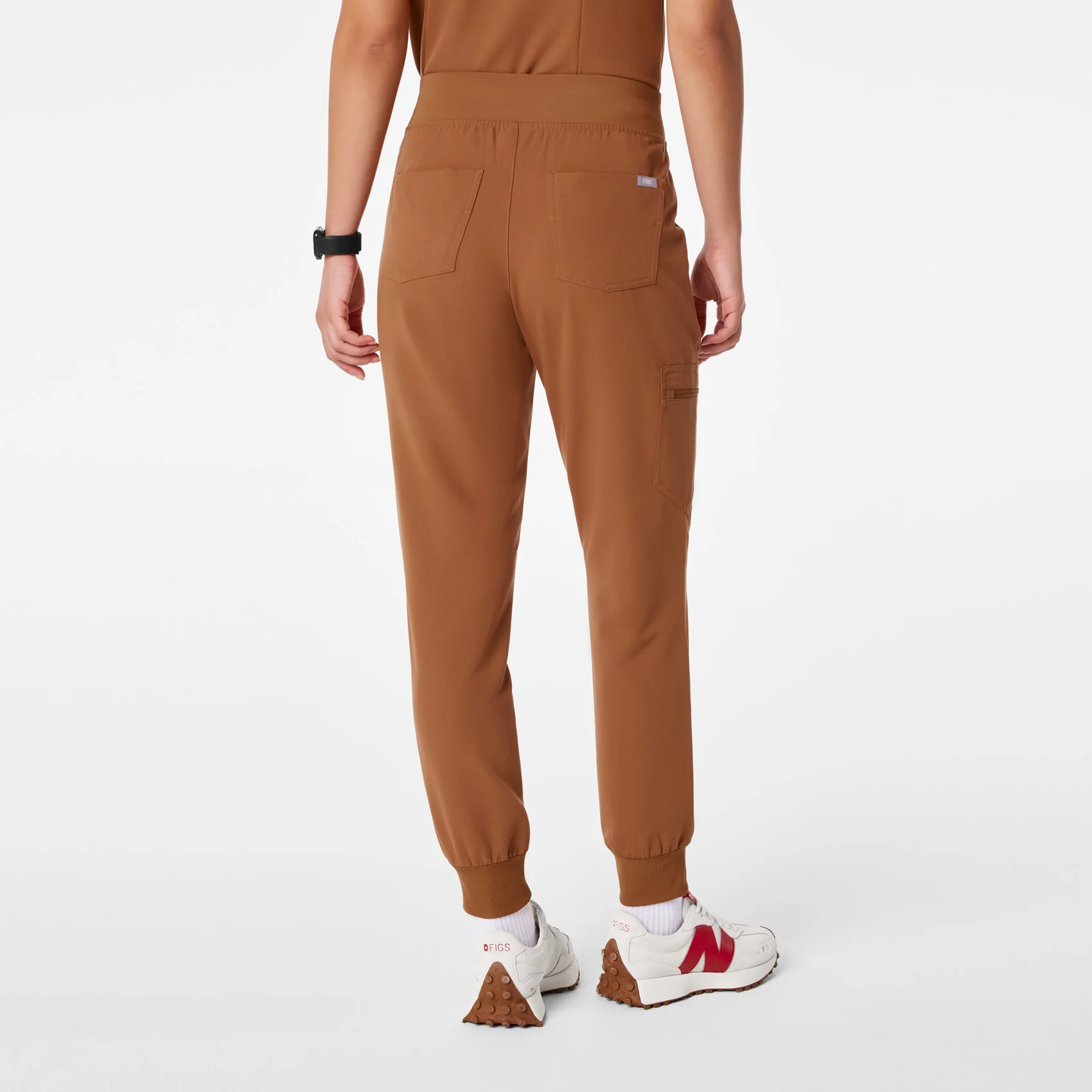 women's Mocha High Waisted Zamora - Petite Jogger Scrub Pant™ - Image 4
