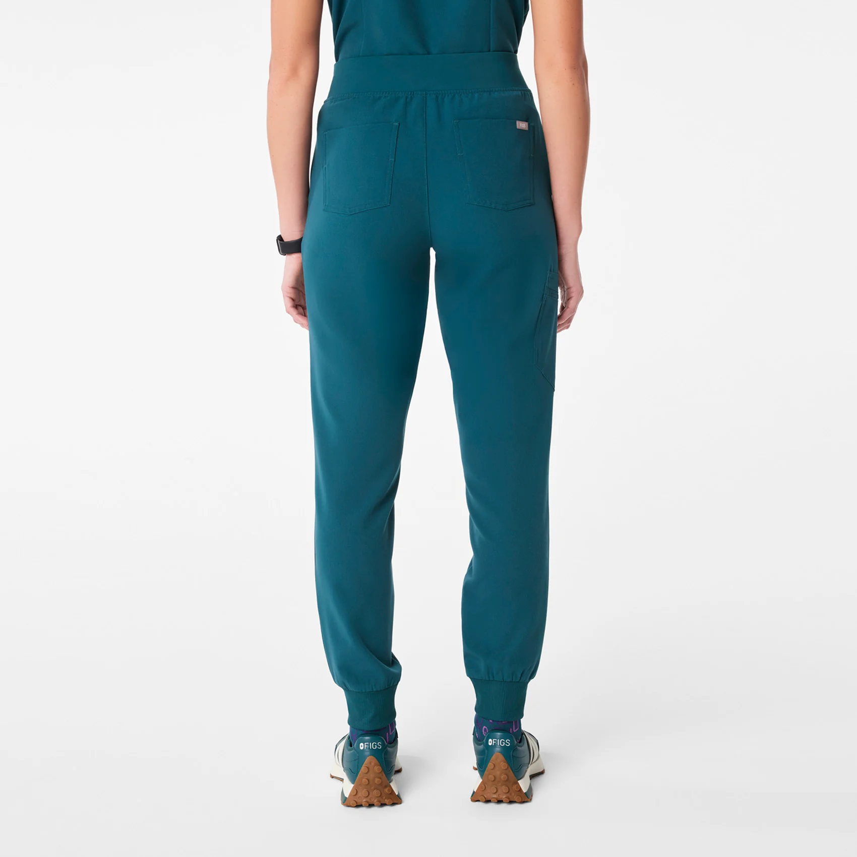 women's Caribbean Blue High Waisted Zamora - Tall Jogger Scrub Pant™ - Image 4