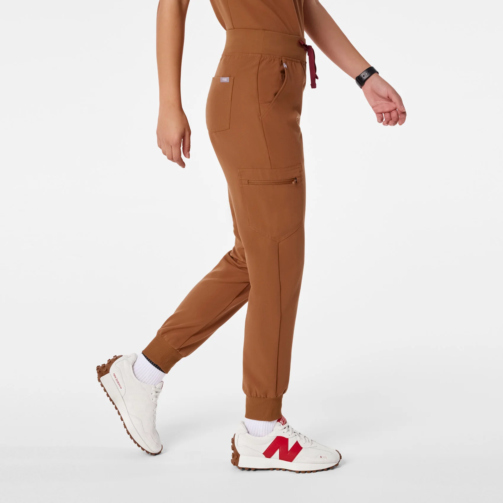 women's Mocha High Waisted Zamora - Tall Jogger Scrub Pant™ - Image 3