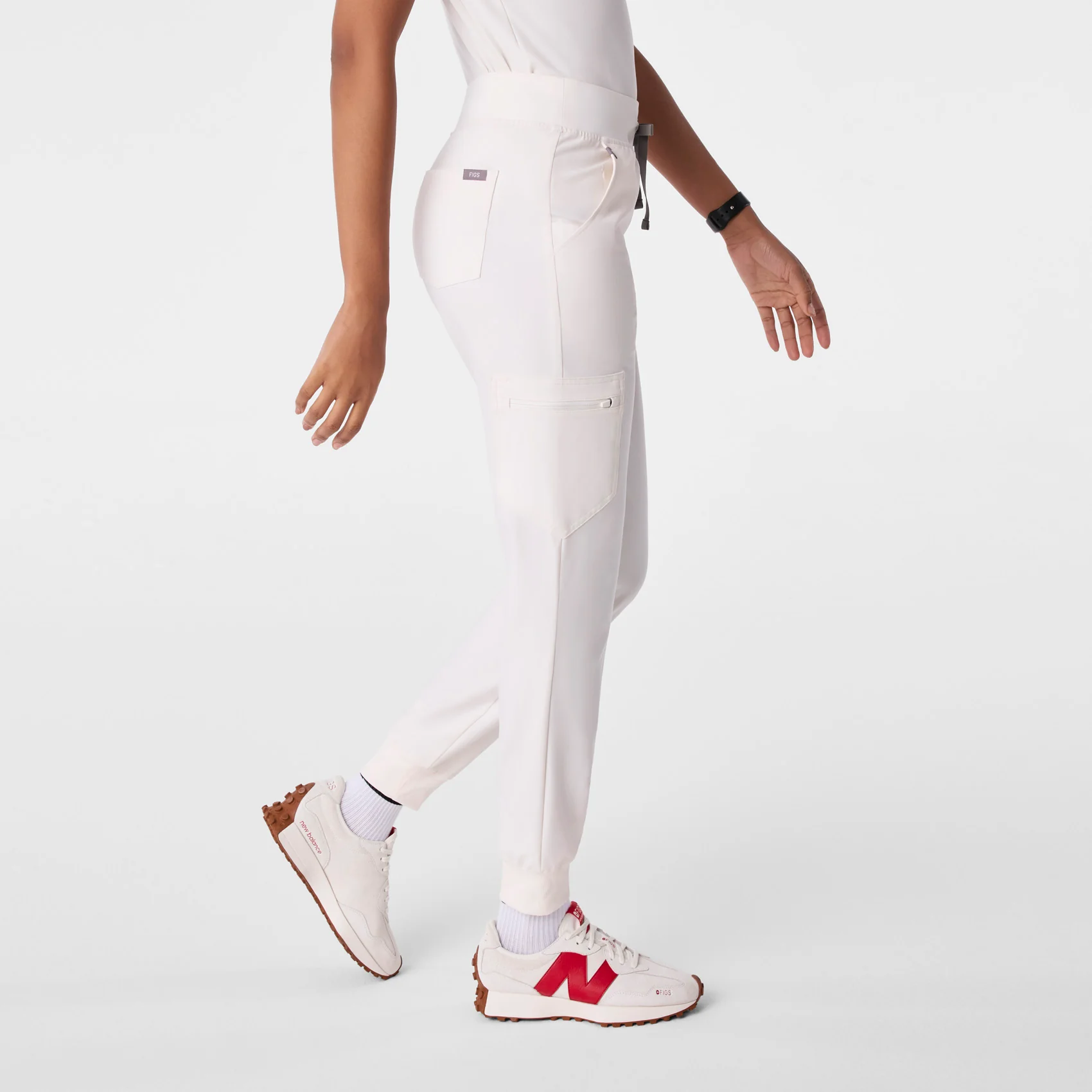 women's Off White High Waisted Zamora - Tall Jogger Scrub Pant™ - Image 3