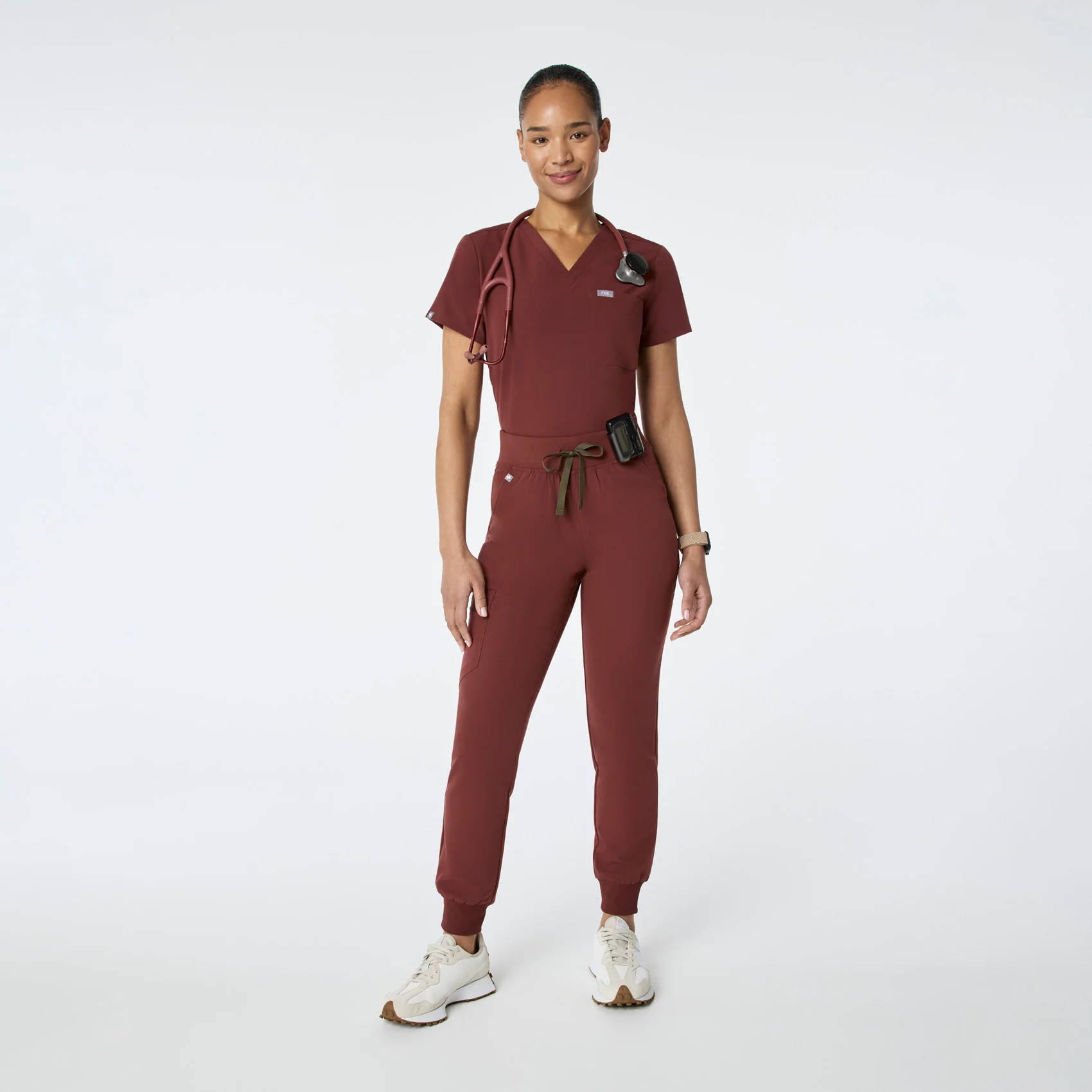 women's Walnut High Waisted Zamora - Tall Jogger Scrub Pant™ - Image 2