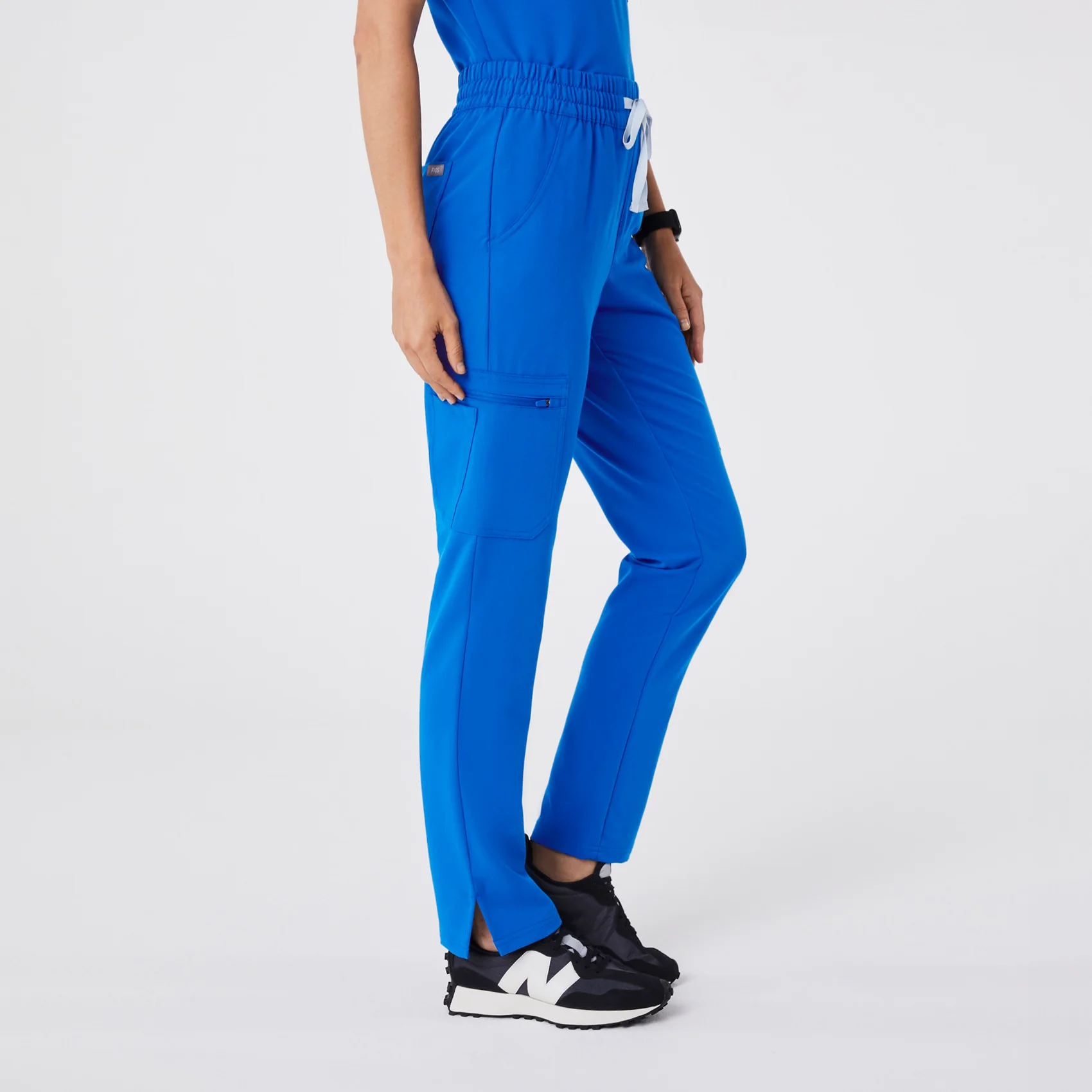 women's Royal Blue High Waisted Dowa - Tall Scrub Pant (3XL-6XL) - Image 3