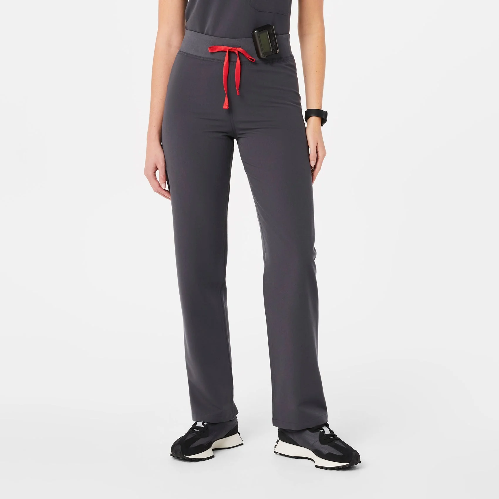 women's Charcoal High Waisted Livingston™ - Petite Basic Scrub Pants (3XL - 6XL) - Image 6
