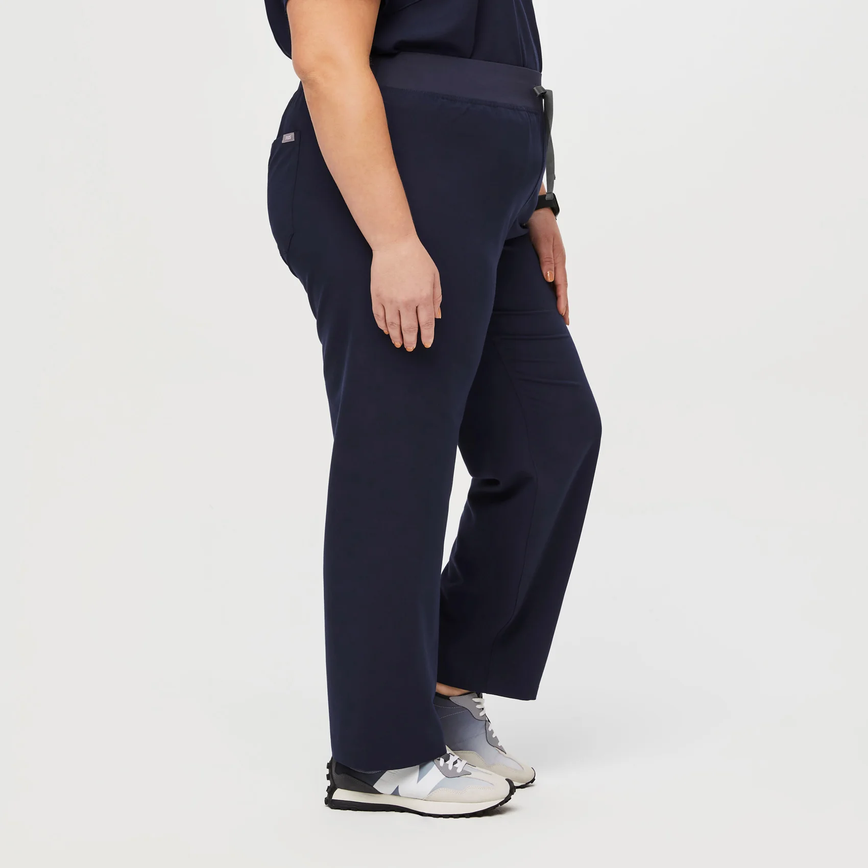 women's Navy High Waisted Livingston™ - Petite Basic Scrub Pants (3XL - 6XL) - Image 3