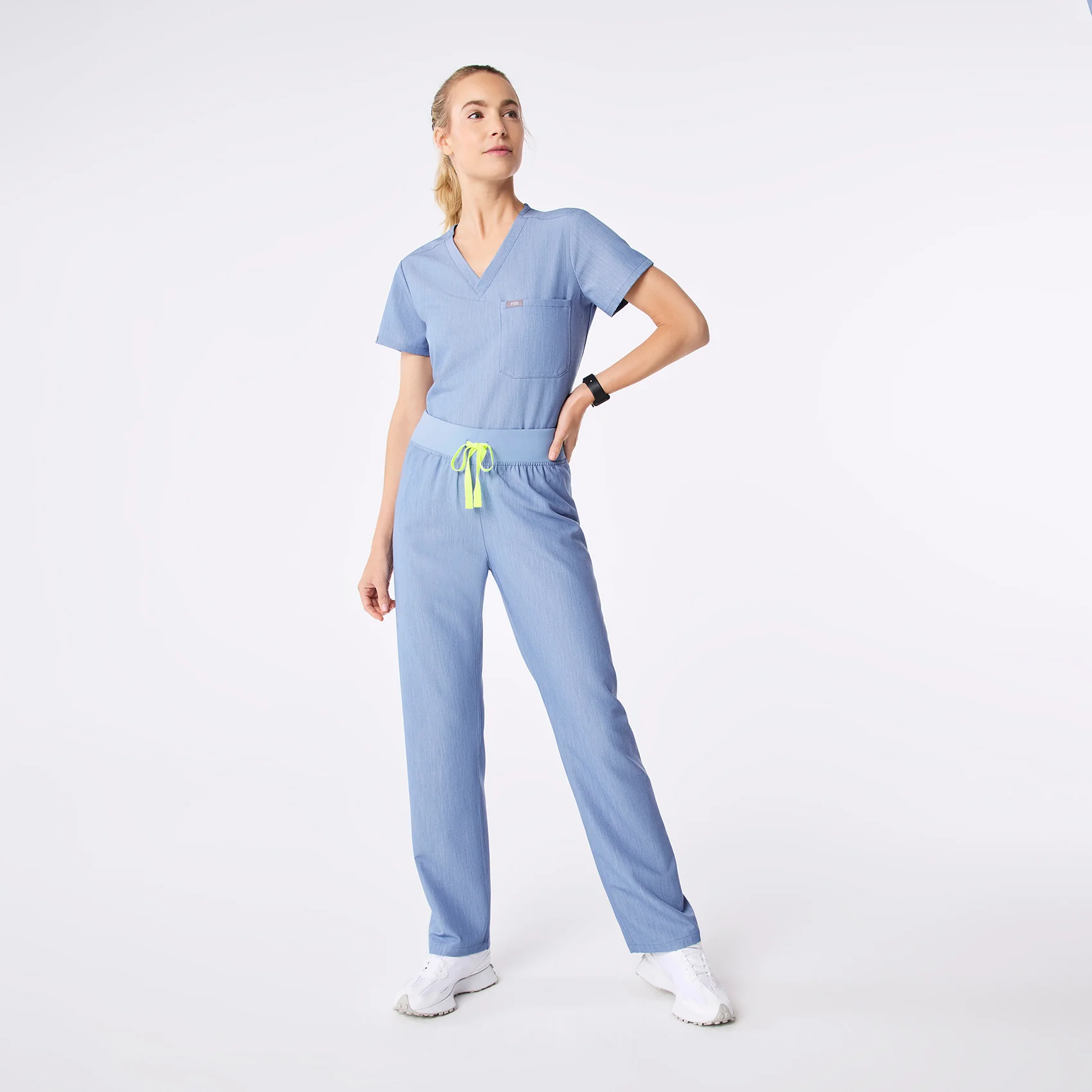 women's Heather Indigo High Waisted Livingston - Basic Scrub Pant™ - Image 2