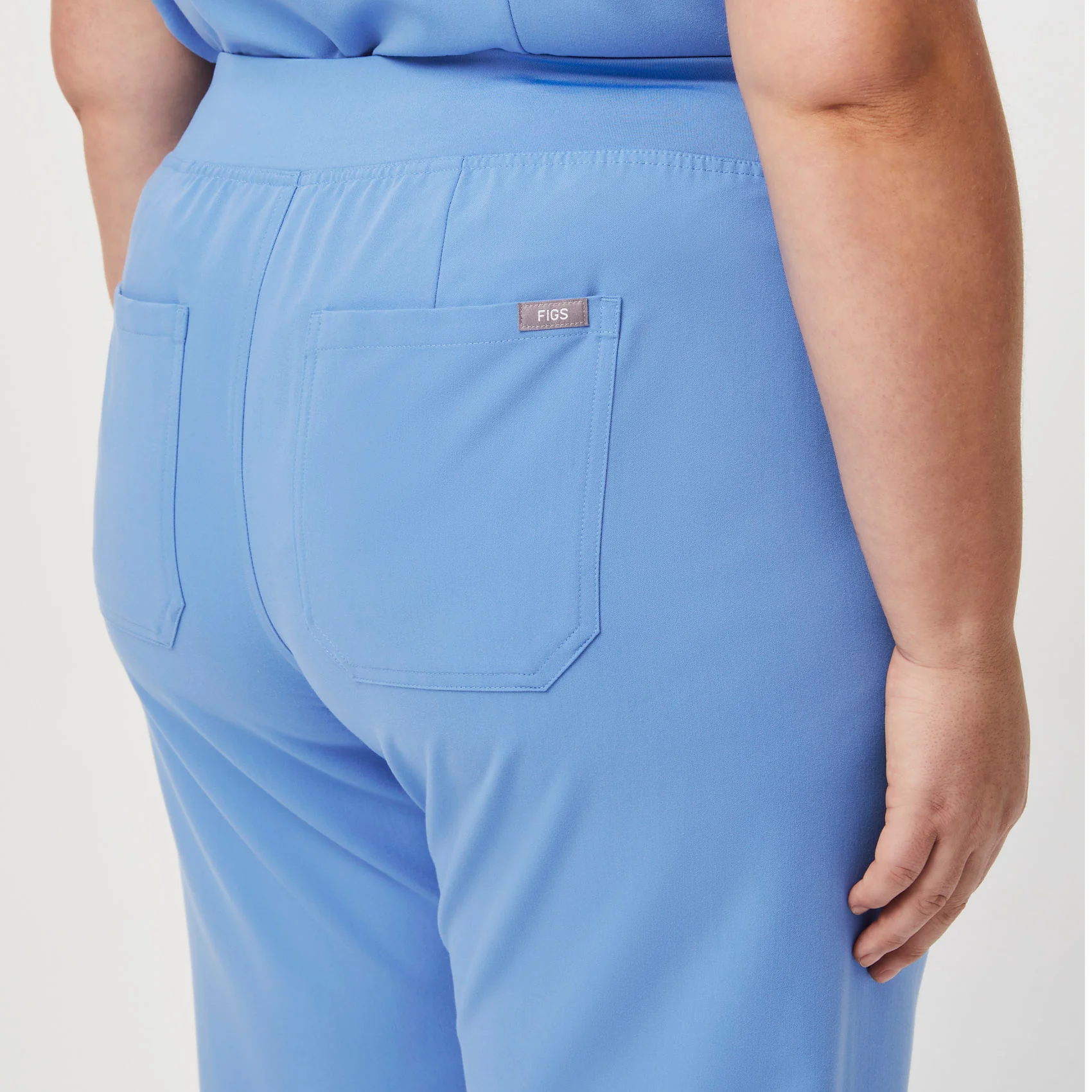 women's Ceil Blue High Waisted Livingston™ - Tall Basic Scrub Pants (3XL - 6XL) - Image 5