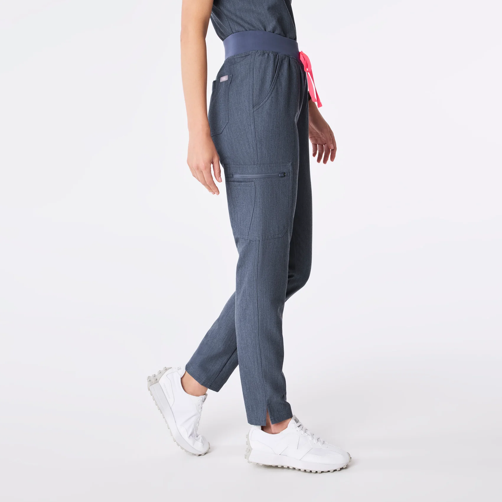 women's Heather Denim High Waisted Yola - Petite Skinny Scrub Pant™ - Image 3