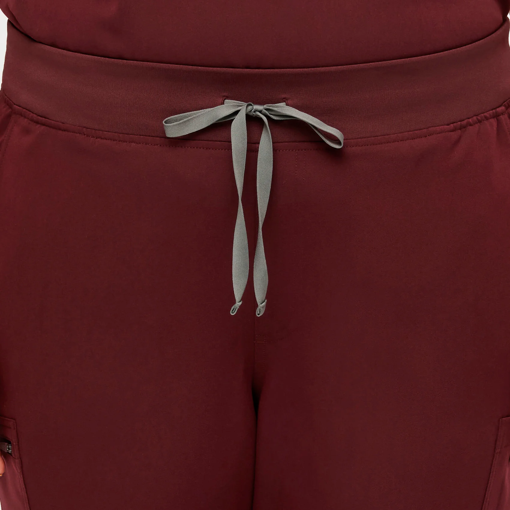 women's Burgundy High Waisted Yola™ - Petite Skinny Scrub Pants (3XL - 6XL) - Image 5