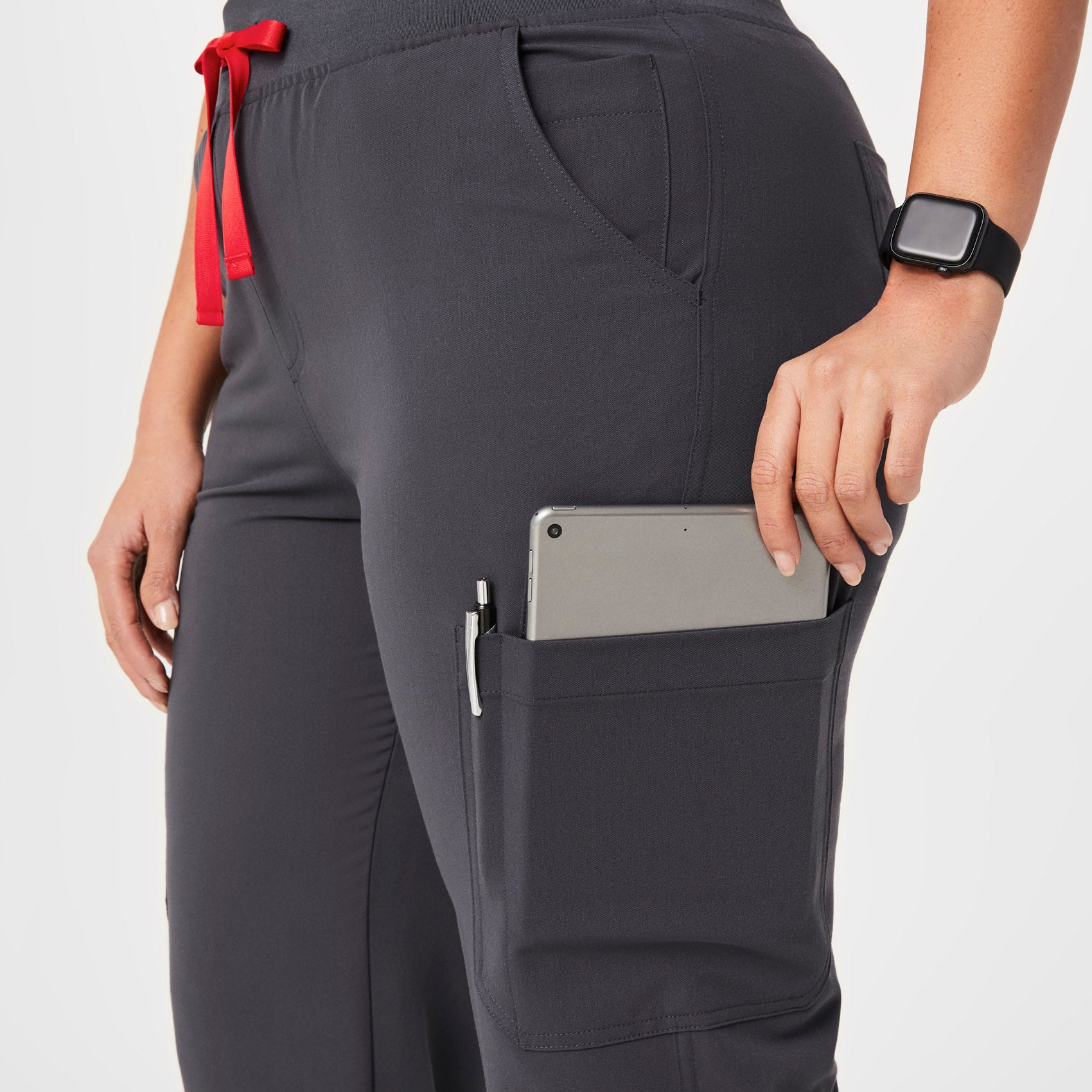 women's Charcoal High Waisted Yola™ - Petite Skinny Scrub Pants (3XL - 6XL) - Image 7