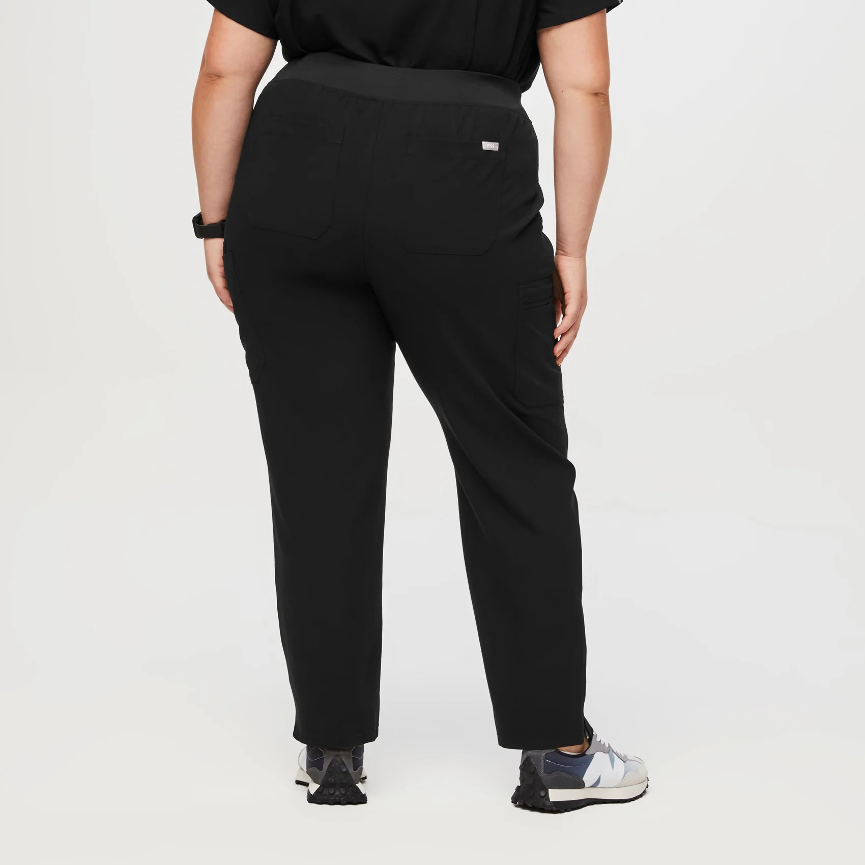 women's Black High Waisted Yola™ - Skinny Scrub Pants (3XL - 6XL) - Image 4