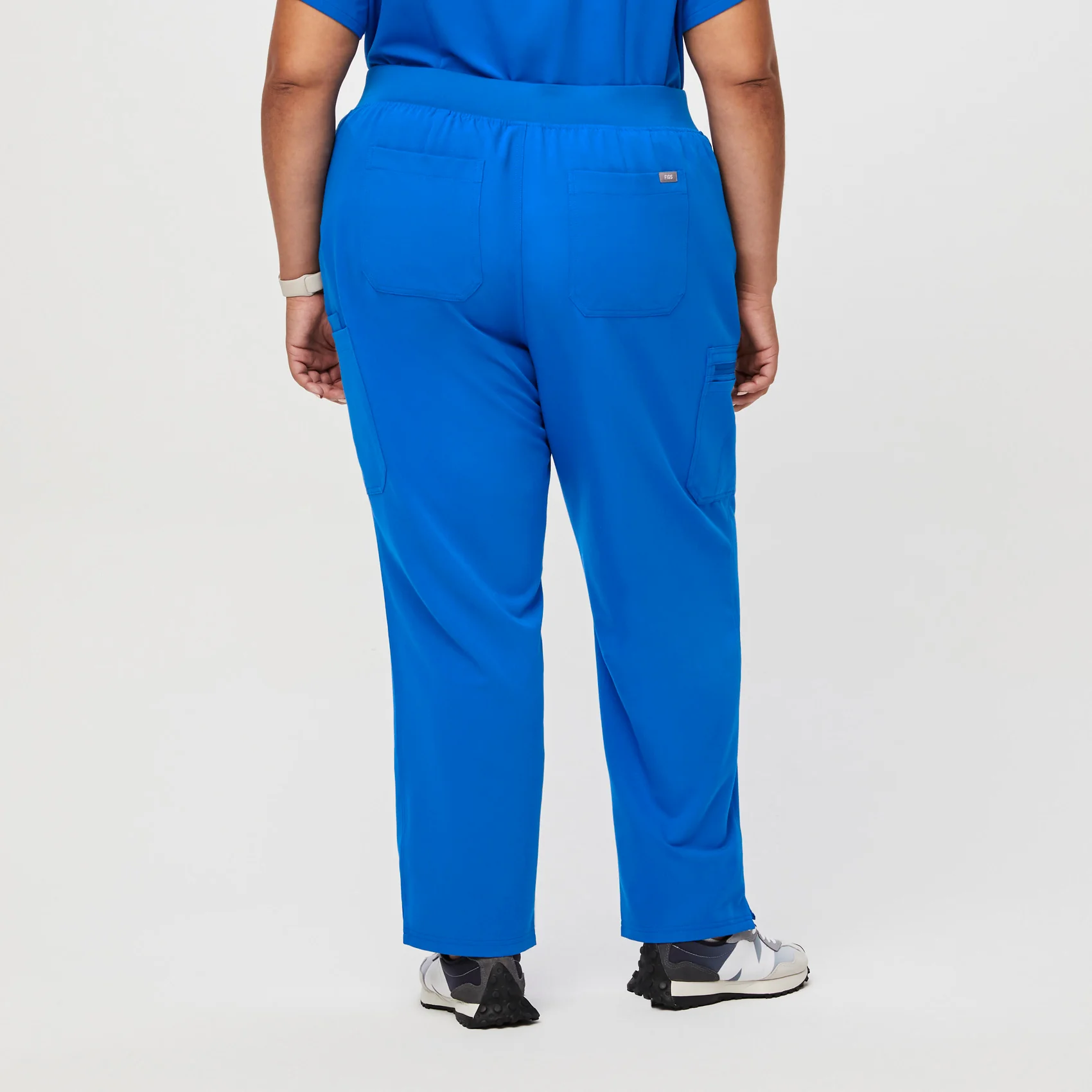 women's Royal Blue High Waisted Yola™ - Skinny Scrub Pants (3XL - 6XL) - Image 4
