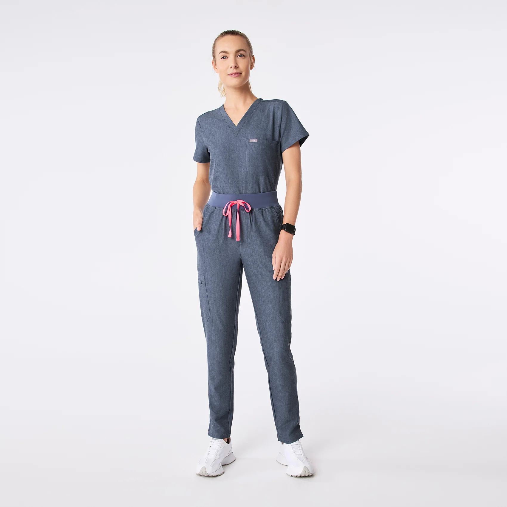 women's Heather Denim High Waisted Yola - Tall Skinny Scrub Pant™ - Image 2