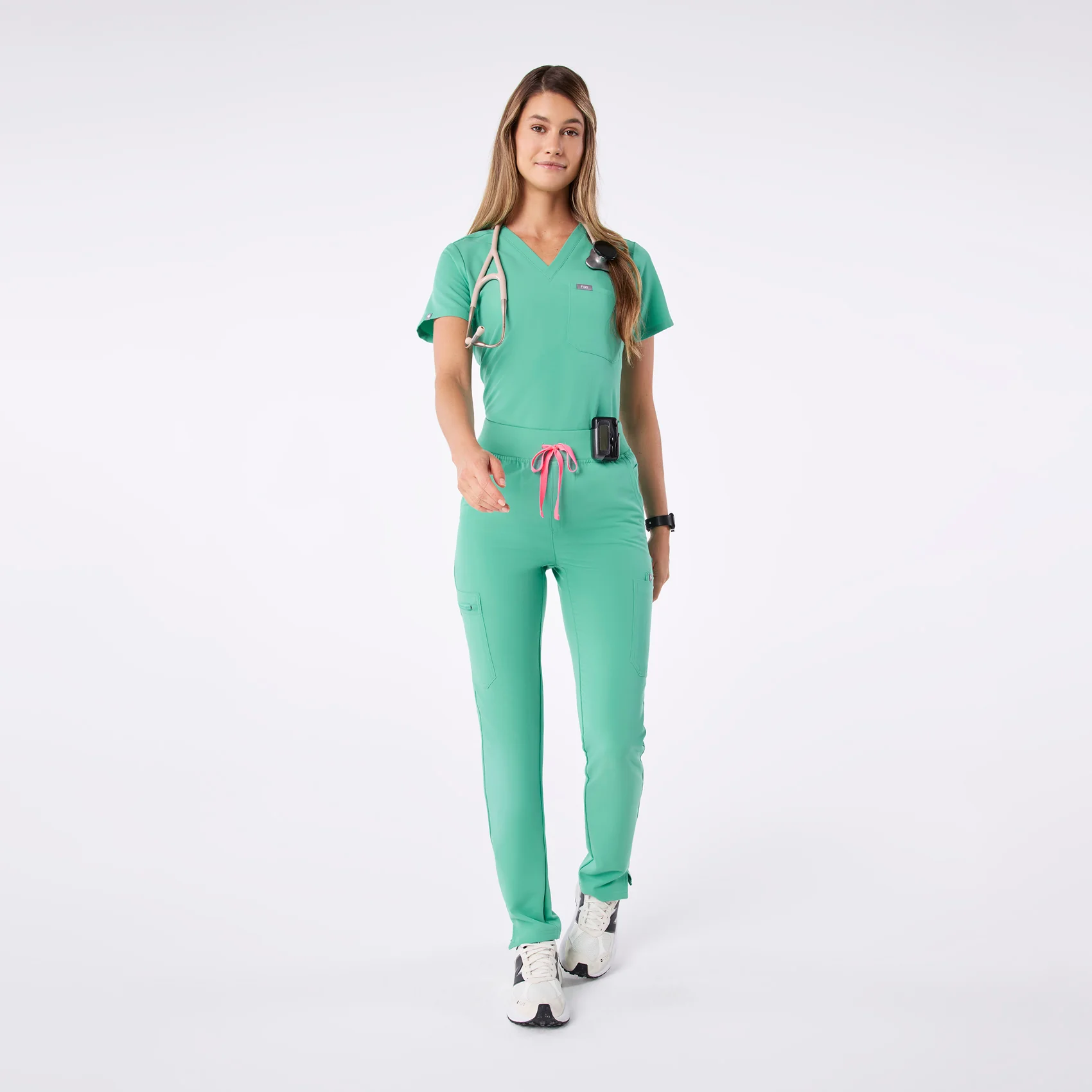 women's Surgical Green High Waisted Yola - Tall Skinny Scrub Pant™ - Image 2