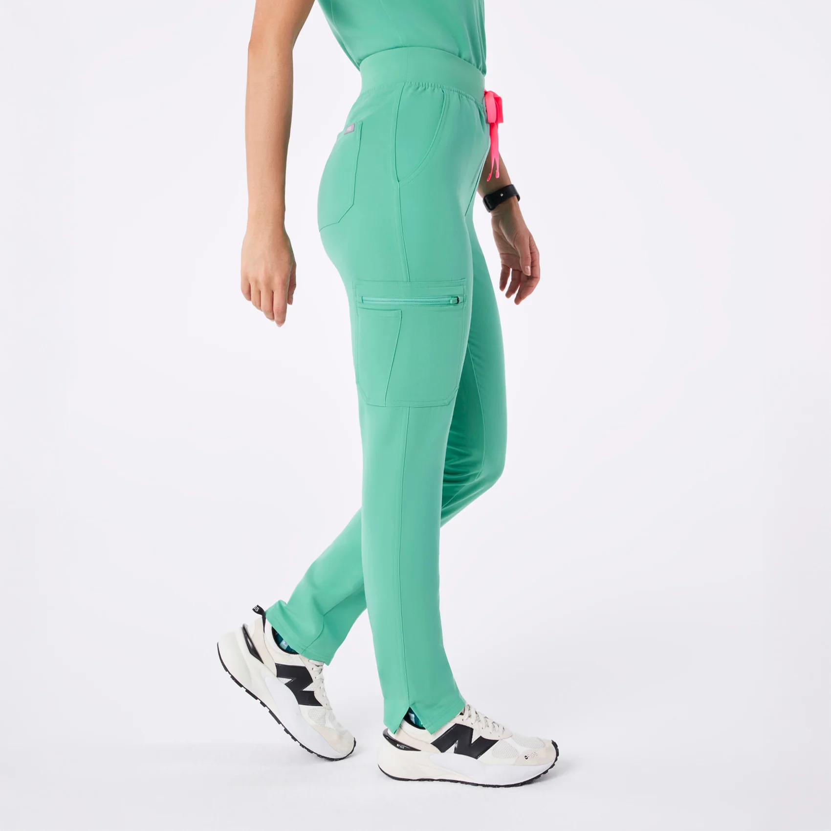 women's Surgical Green High Waisted Yola - Tall Skinny Scrub Pant™ - Image 3