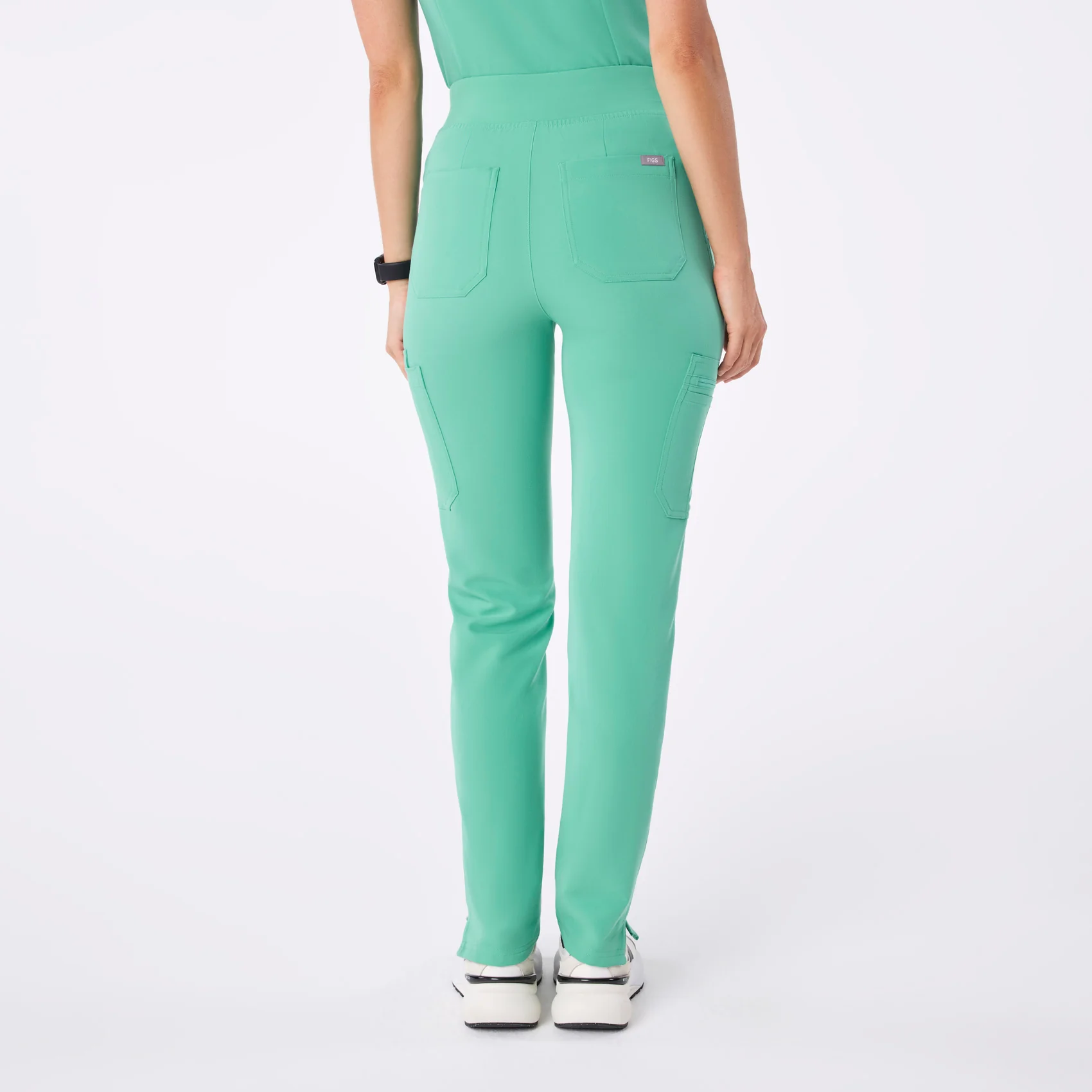 women's Surgical Green High Waisted Yola - Tall Skinny Scrub Pant™ - Image 4