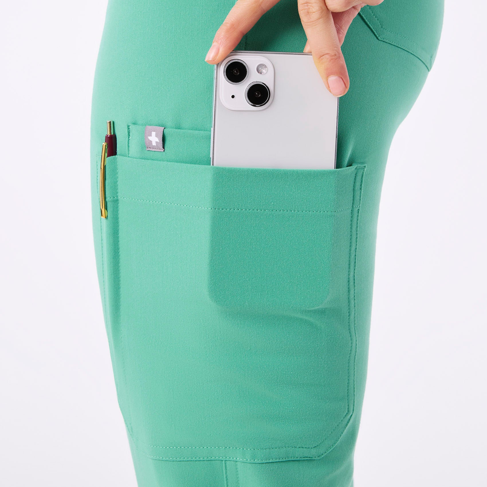 women's Surgical Green High Waisted Yola - Tall Skinny Scrub Pant™ - Image 7