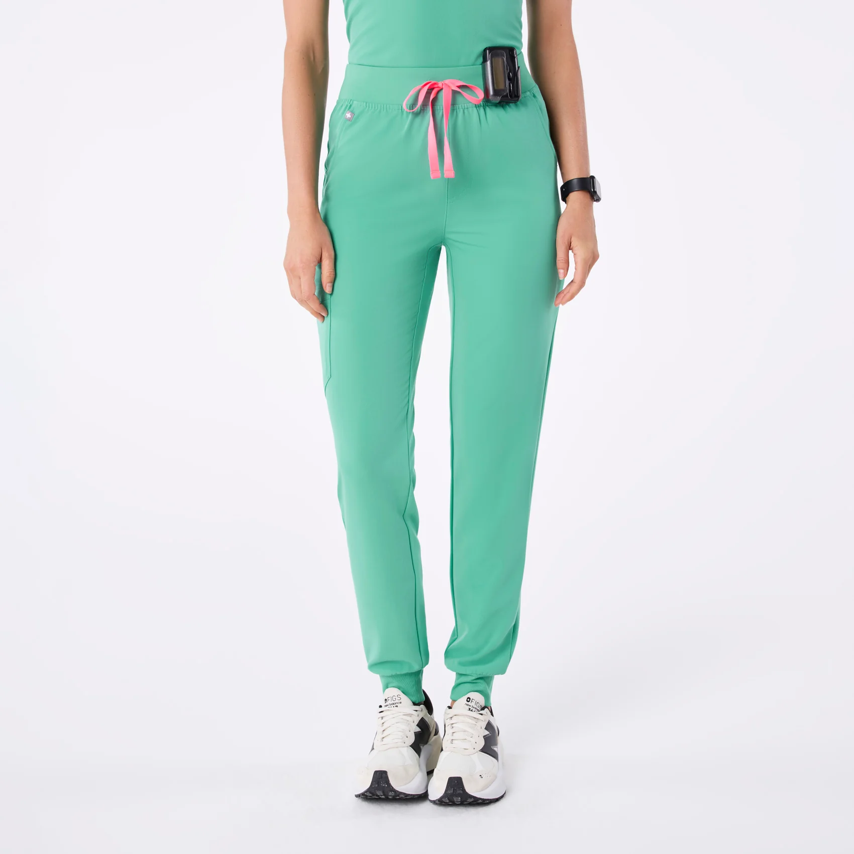 women's Surgical Green High Waisted Zamora - Petite Jogger Scrub Pant™