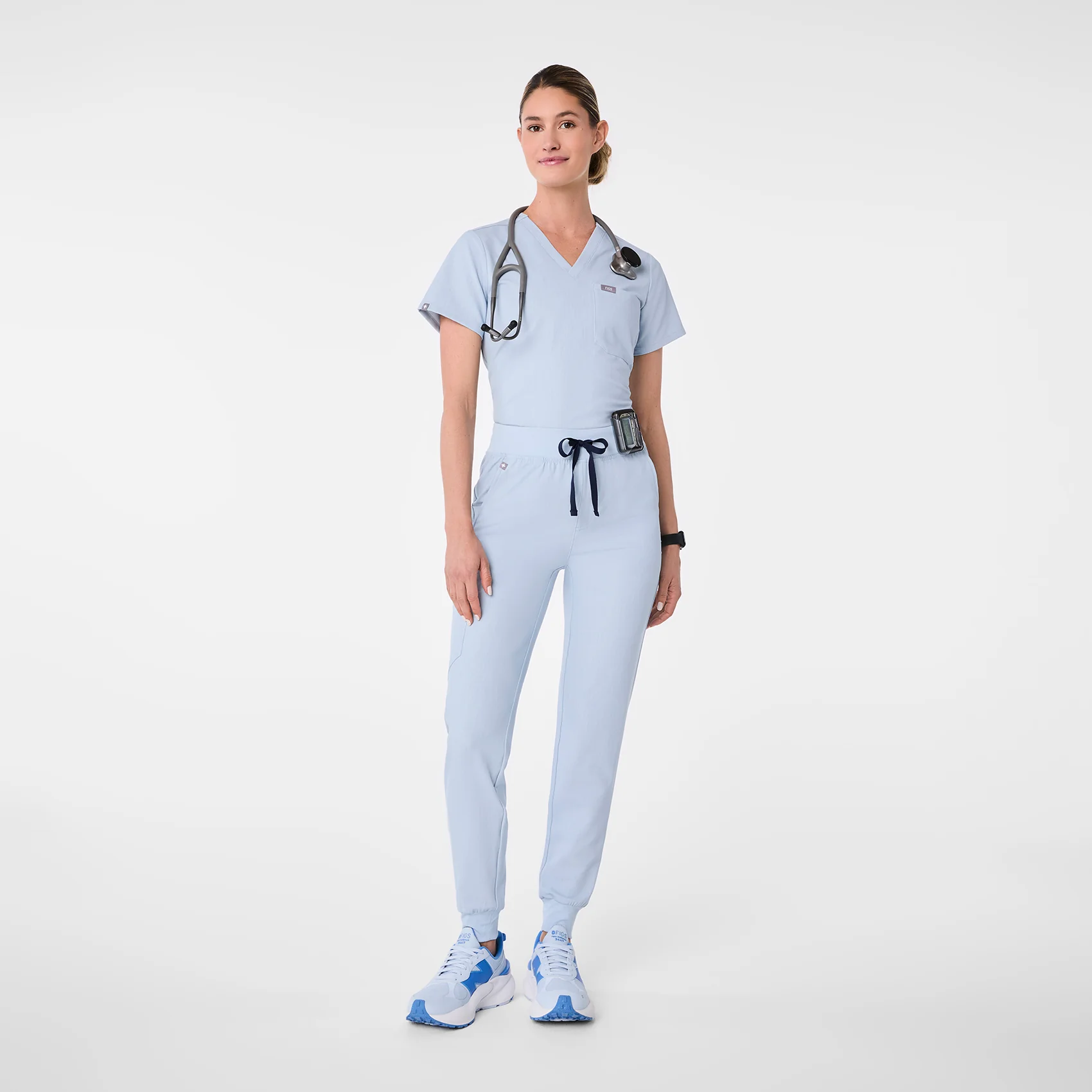 women's Chambray High Waisted Zamora - Tall Jogger Scrub Pant™ - Image 2