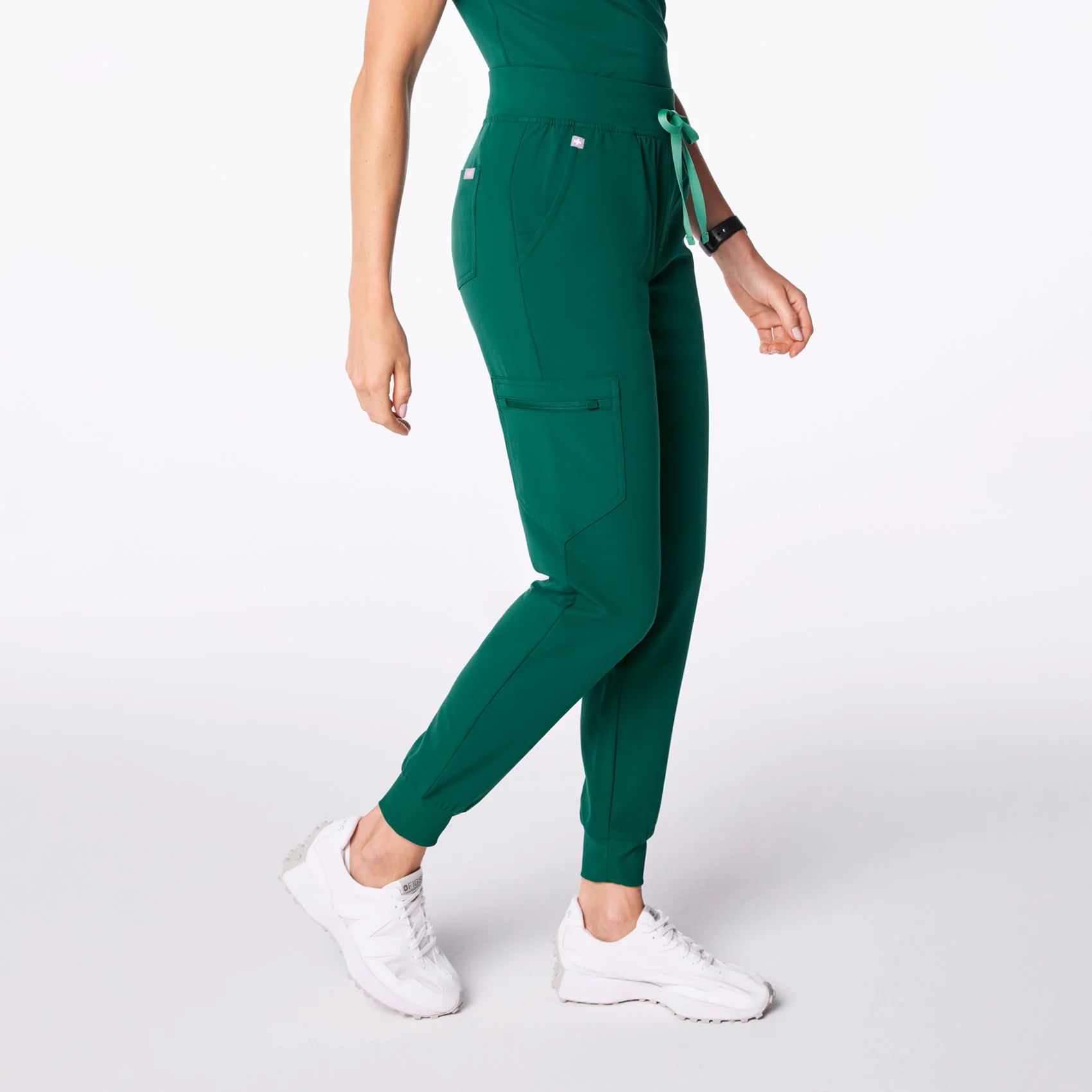 women's Hunter Green High Waisted Zamora - Tall Jogger Scrub Pant™ - Image 3