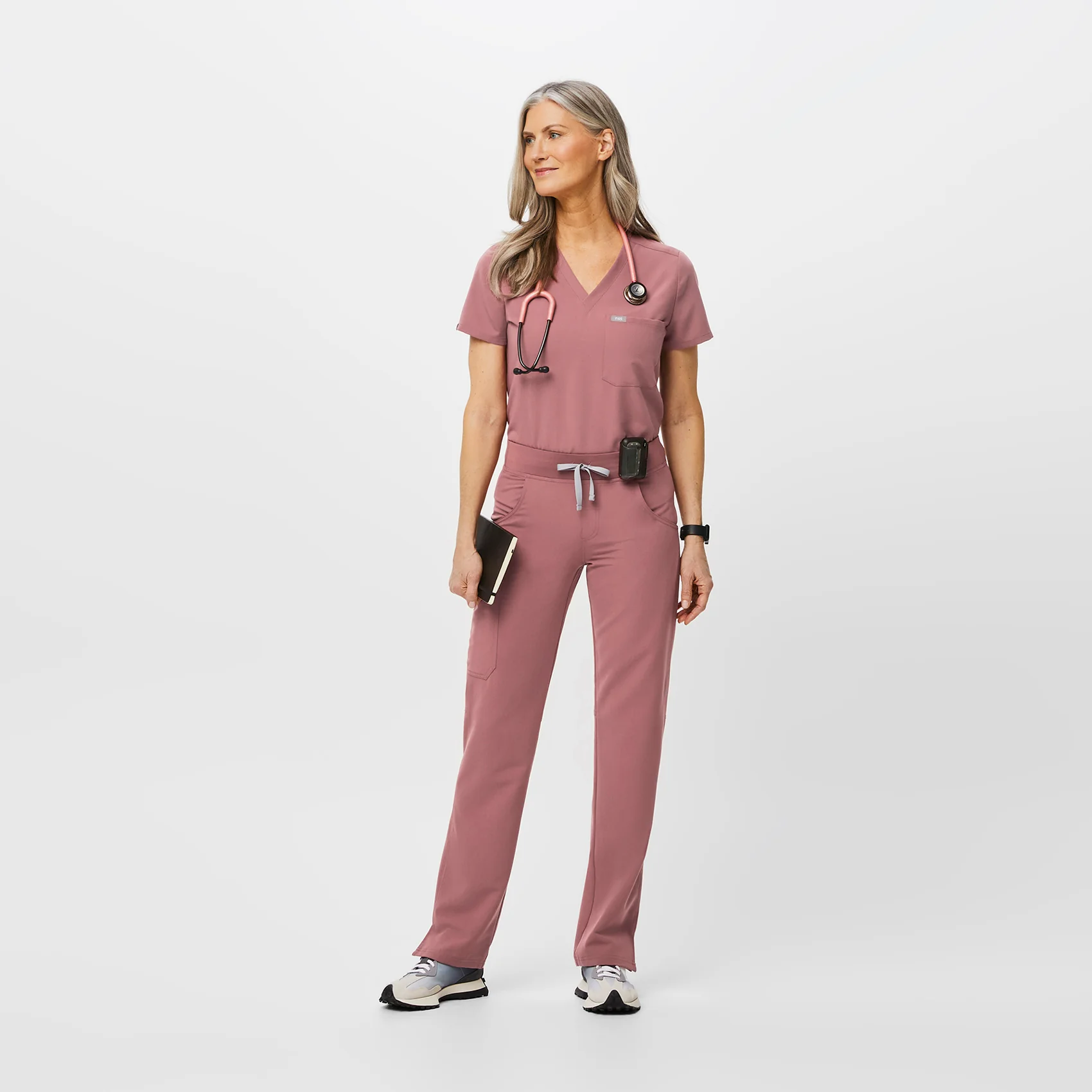 women's Mauve Kade™ - Petite Cargo Scrub Pants - Image 2