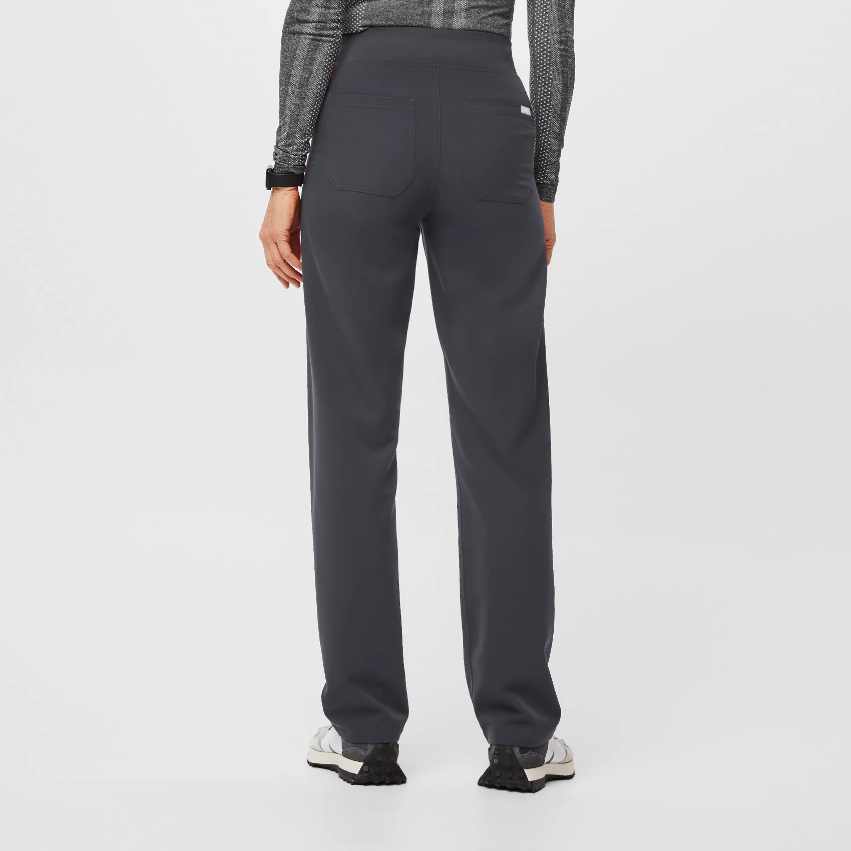 women's Charcoal High Waisted Livingston™ - Basic Scrub Pants (3XL - 6XL) - Image 4