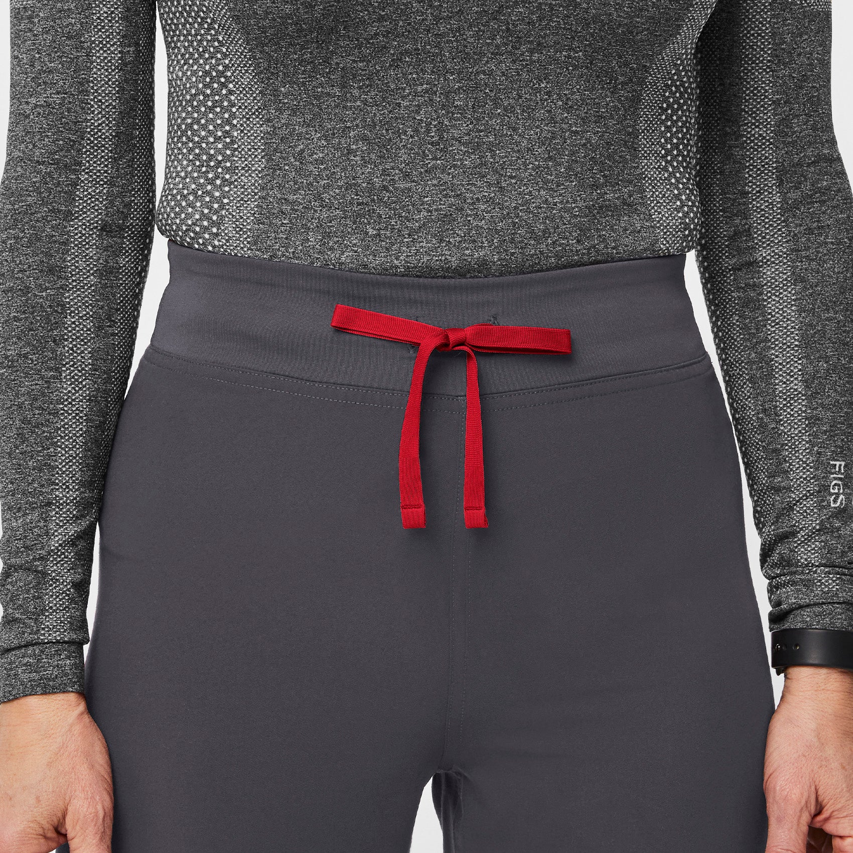 women's Charcoal High Waisted Livingston™ - Basic Scrub Pants (3XL - 6XL) - Image 5