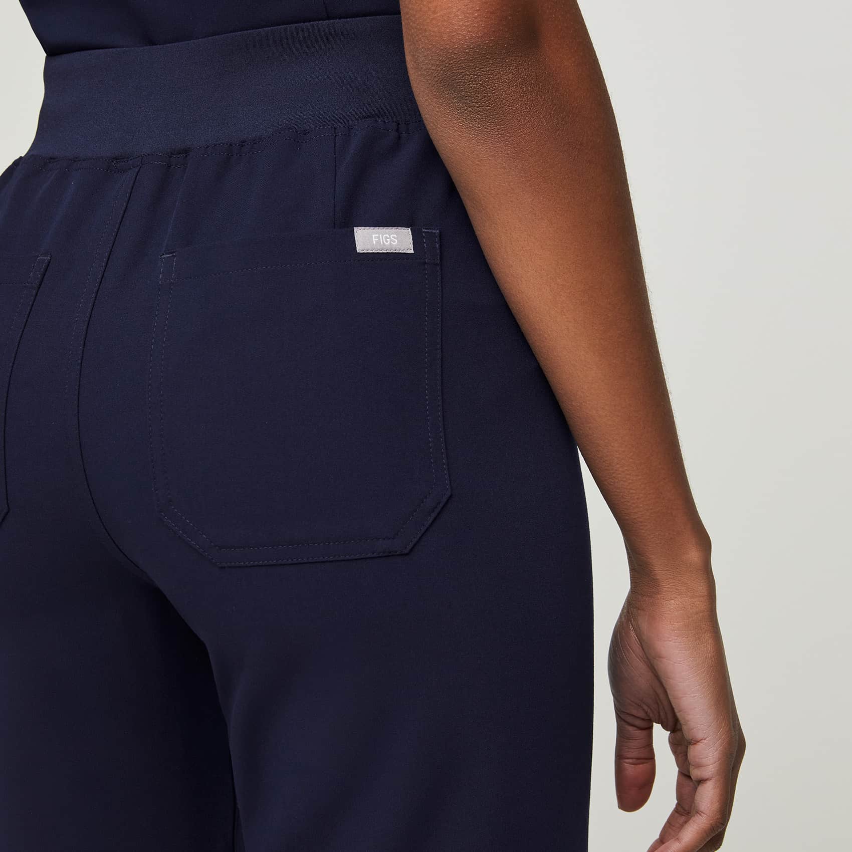 women's Navy Livingston™ High Waisted - Petite Basic Scrub Pants - Image 5