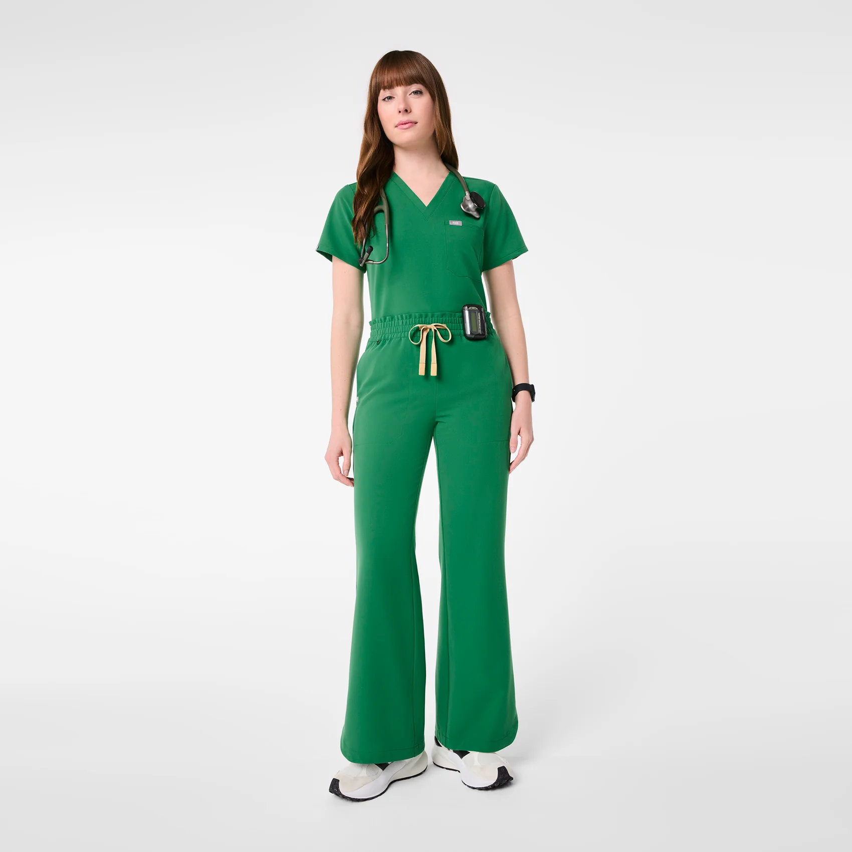 women's Indocyanine Green Marseille Wide Leg - Tall Scrub Pant - Image 3
