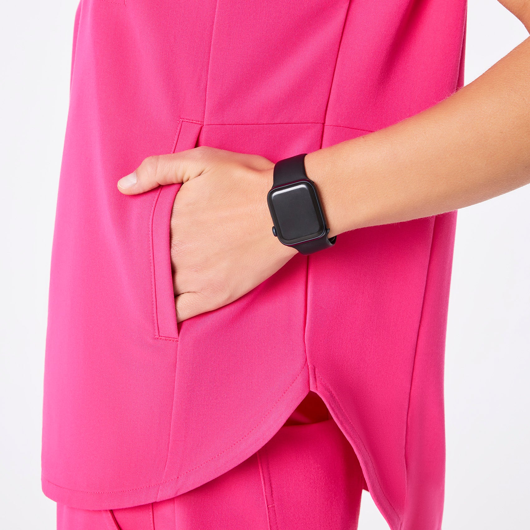 women's Shocking Pink Montex Scrub Top - Image 7