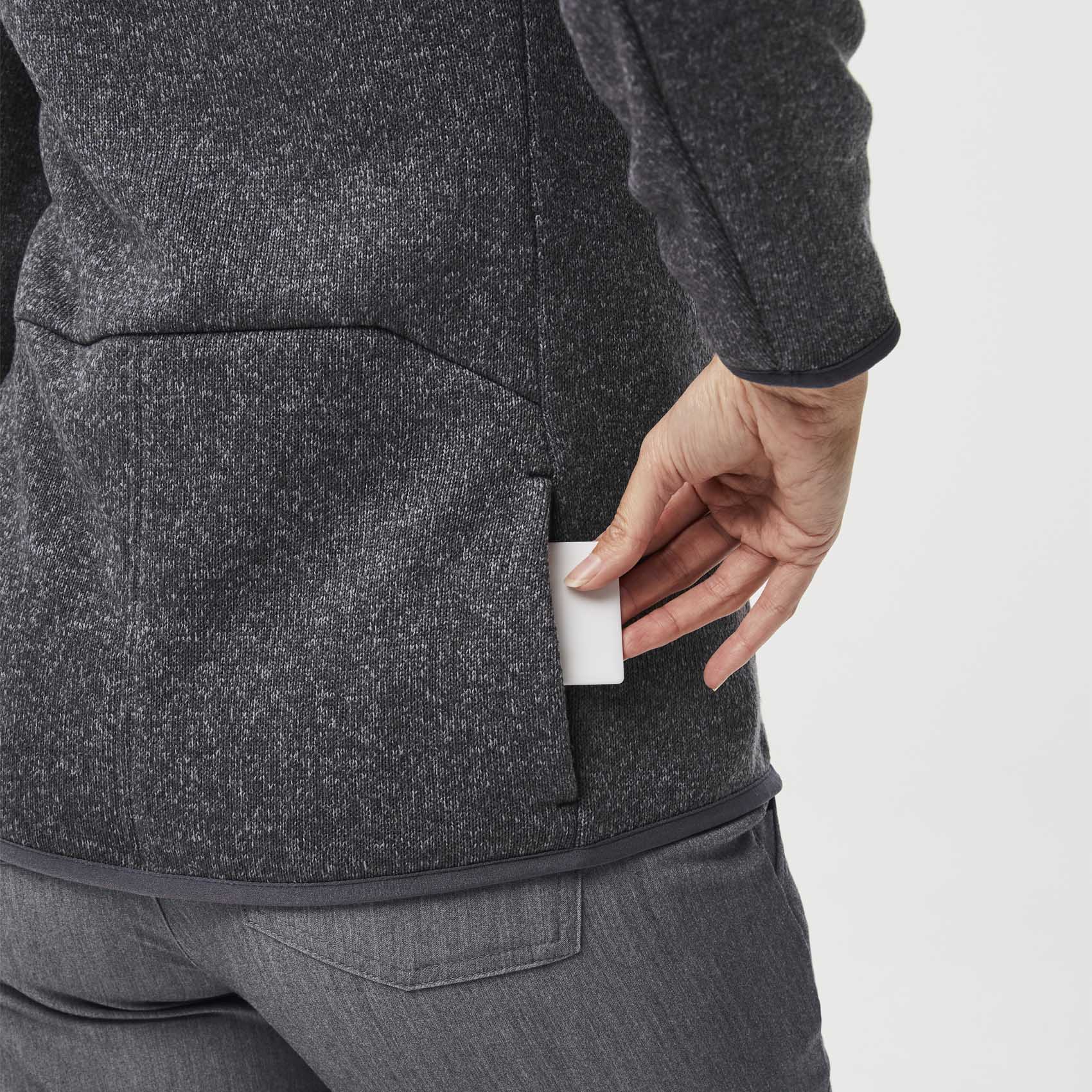 women's Heathered Dark Charcoal On-Shift™ - Sweater Knit Jacket - Image 5