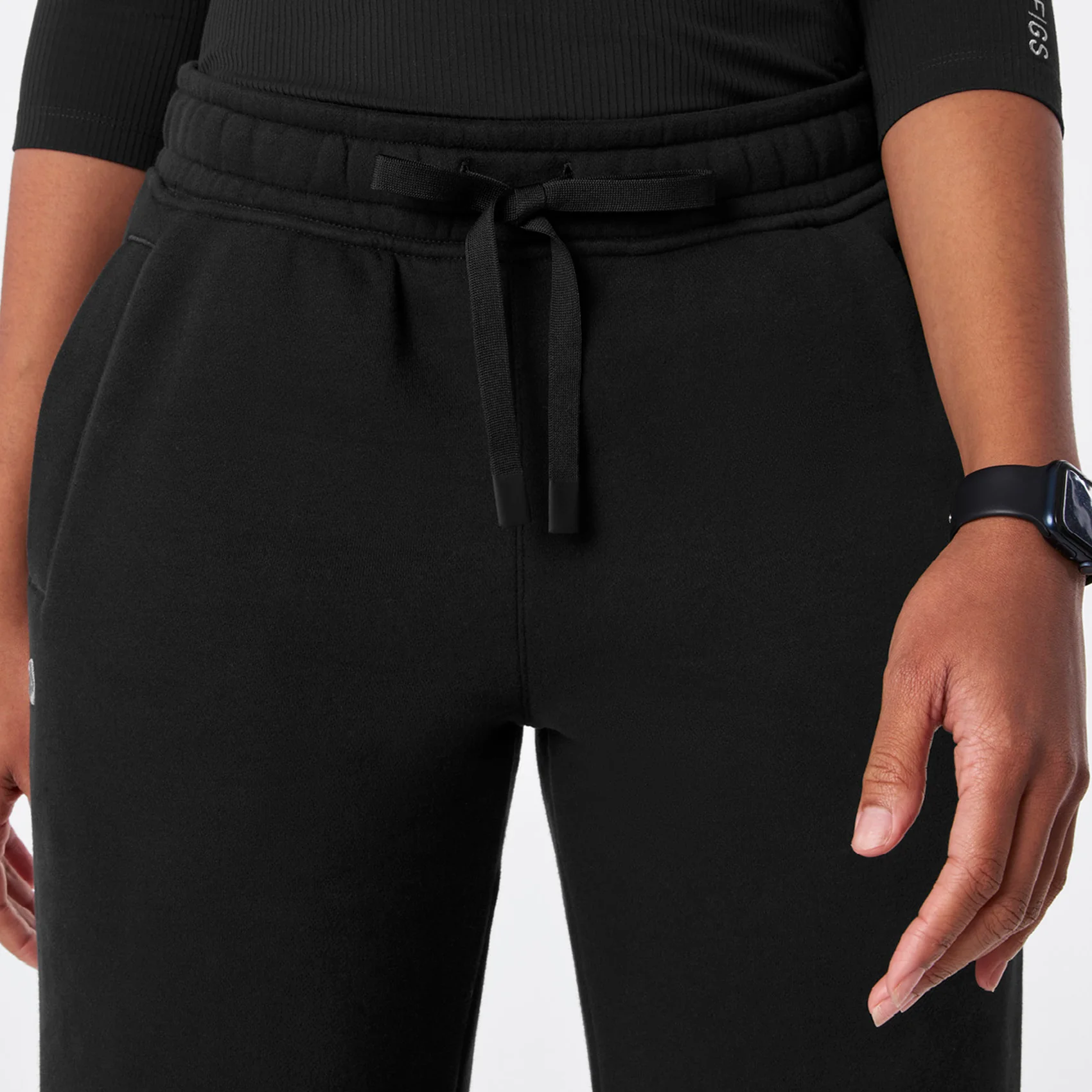 women's Black Off-Shift Wide Leg - Sweatpant™ - Image 6