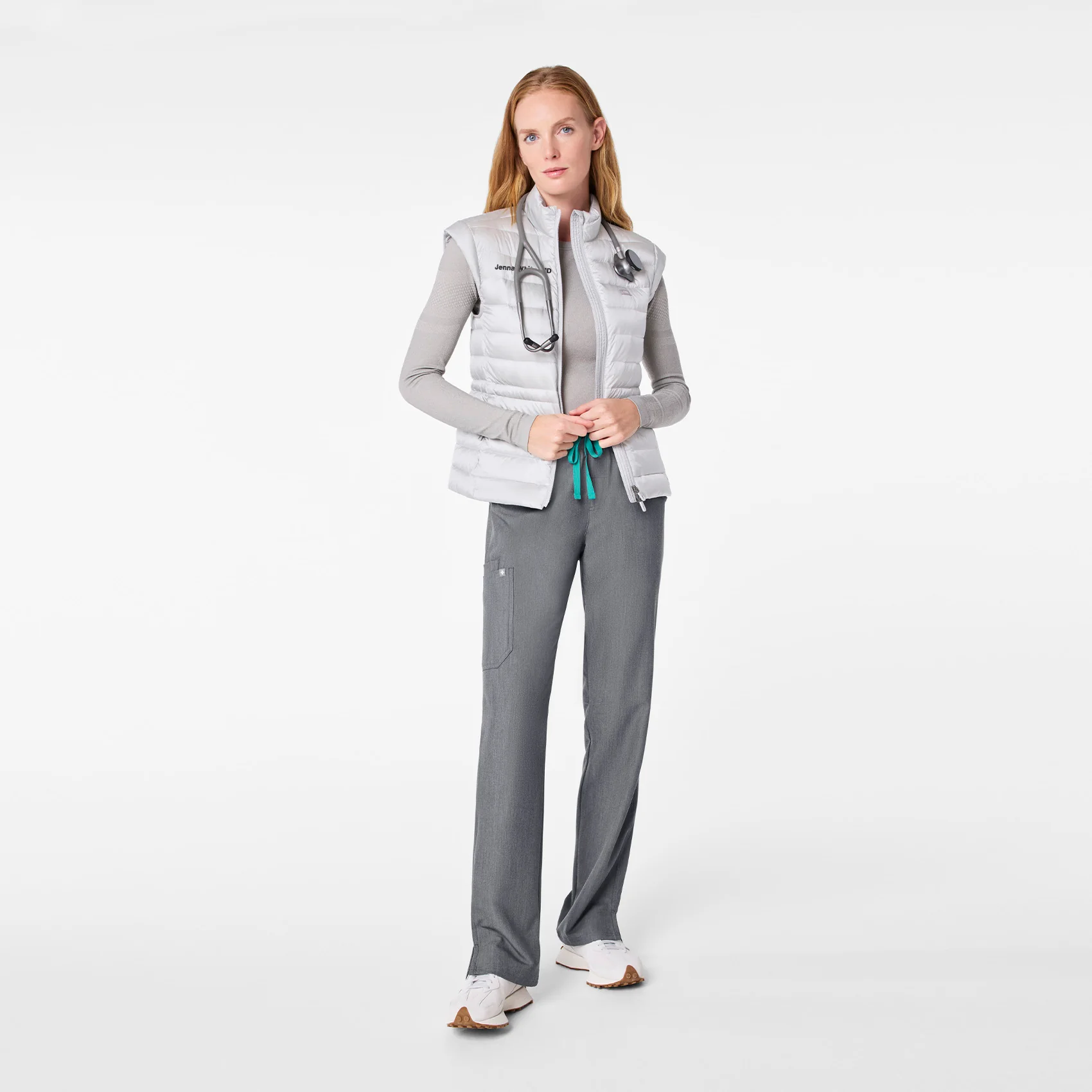women's Silver Frost On-Shift Metallic Puffer Vest - Image 3