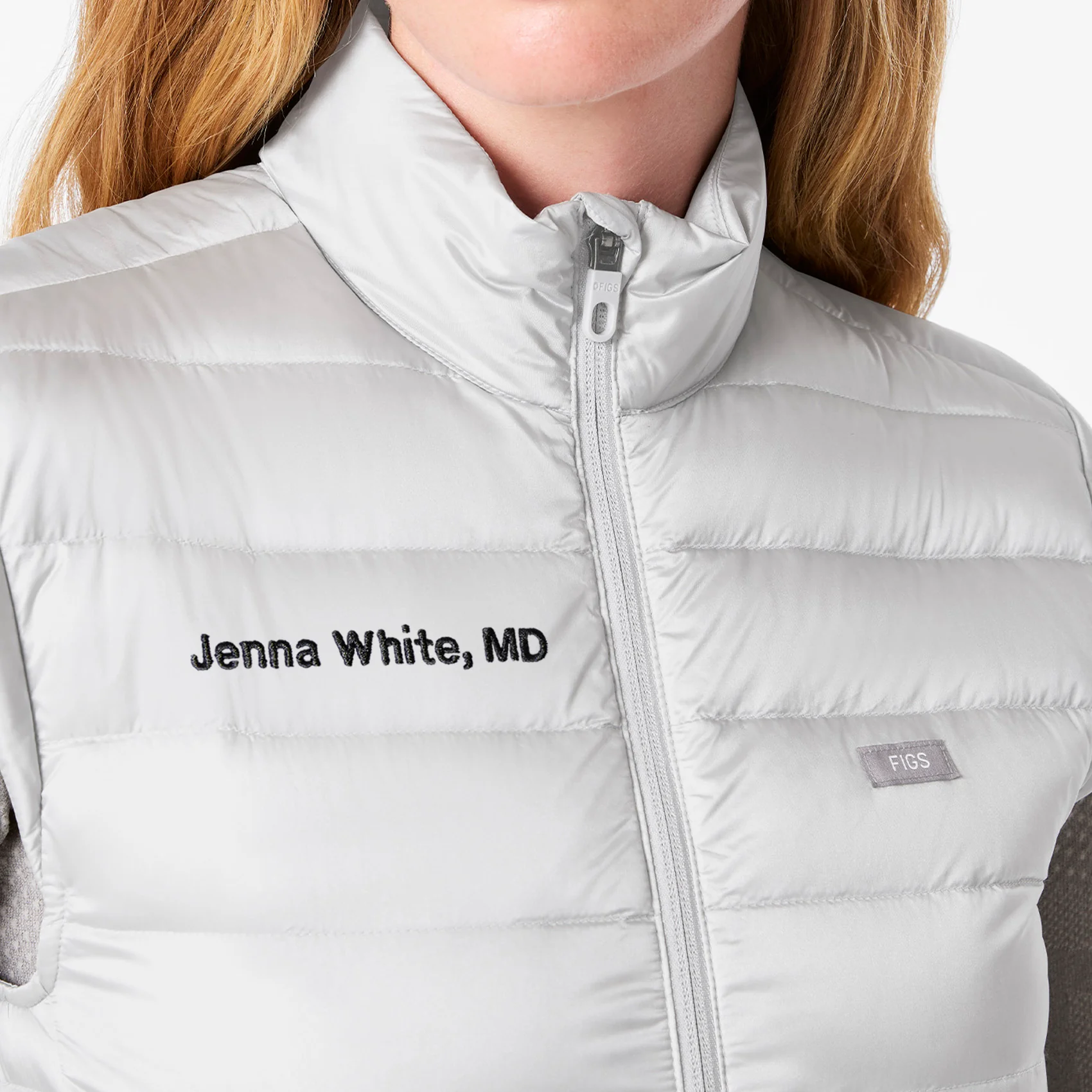 women's Silver Frost On-Shift Metallic Puffer Vest - Image 6