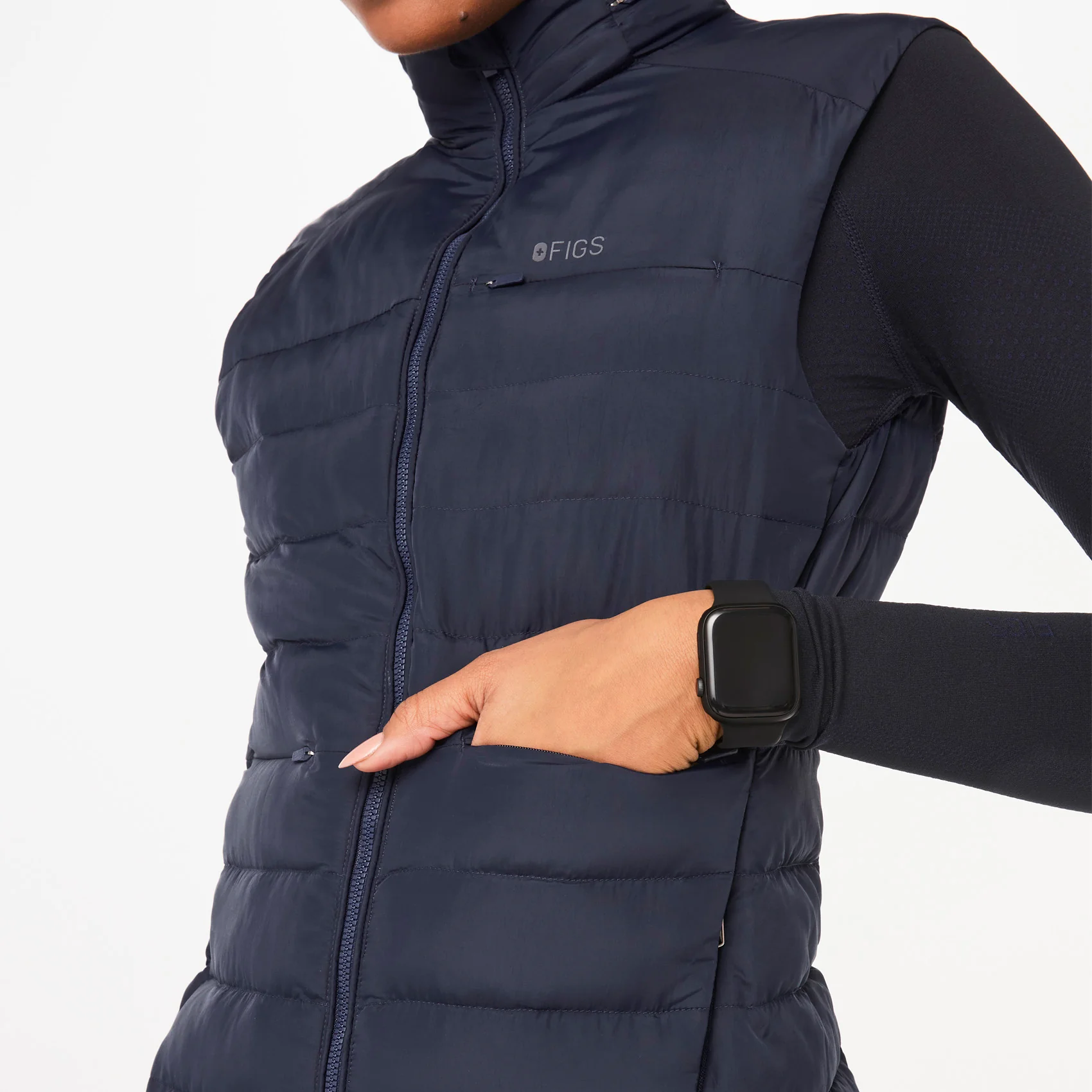 women's Navy On-Shift™ Packable - Puffer Vest - Image 8