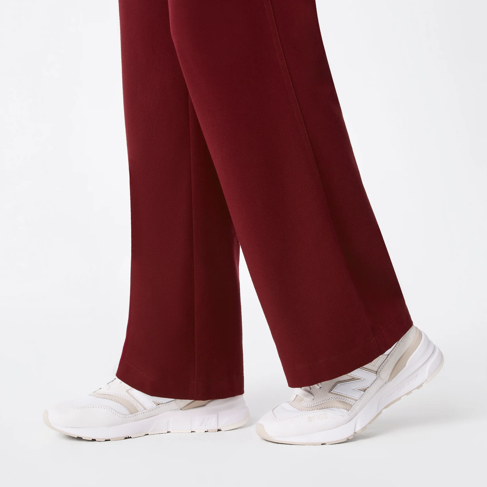 women's Burgundy Rafaela Wide Leg - ScrubJumpsuit™ - Image 8