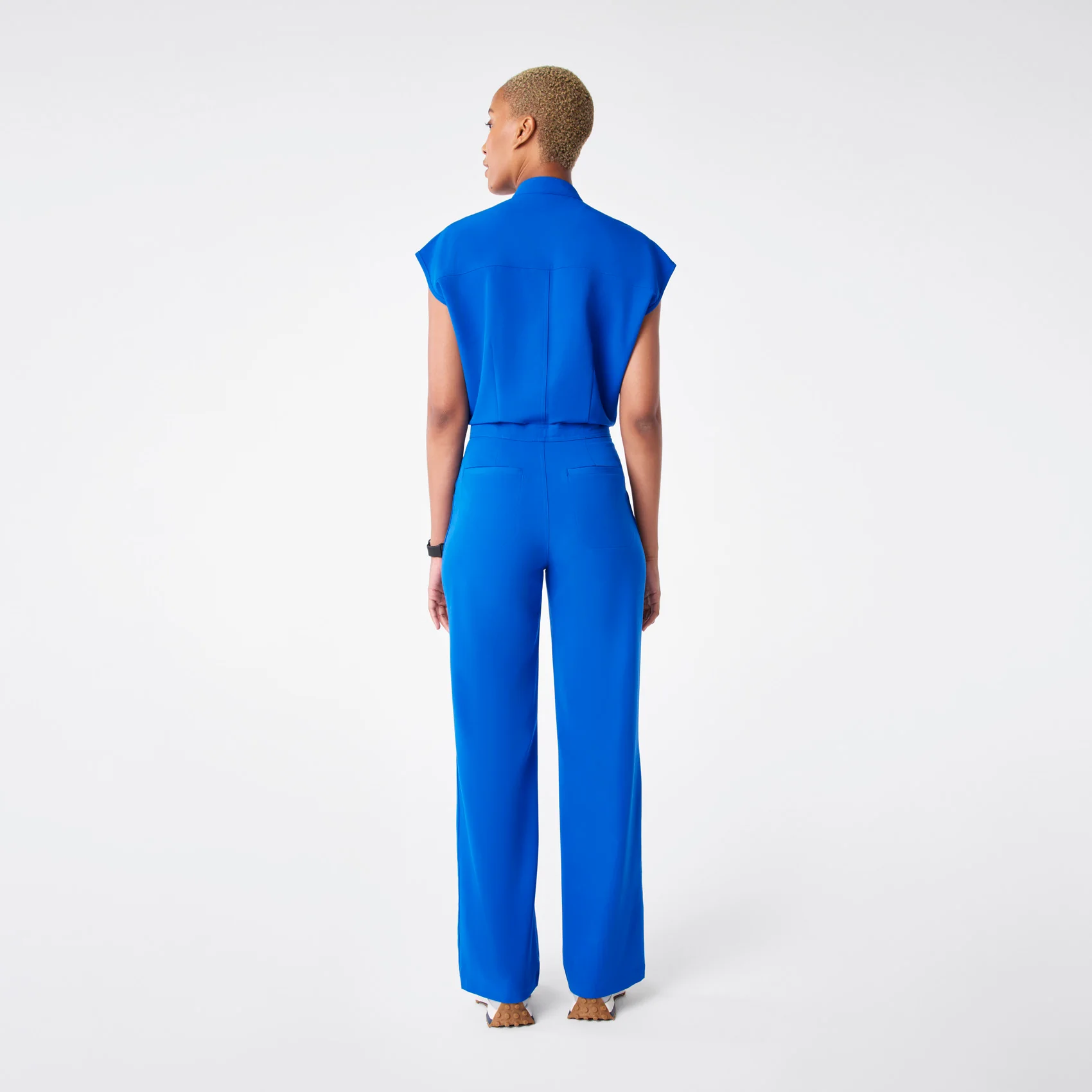 women's Royal Blue Rafaela Wide Leg - ScrubJumpsuit™ - Image 2