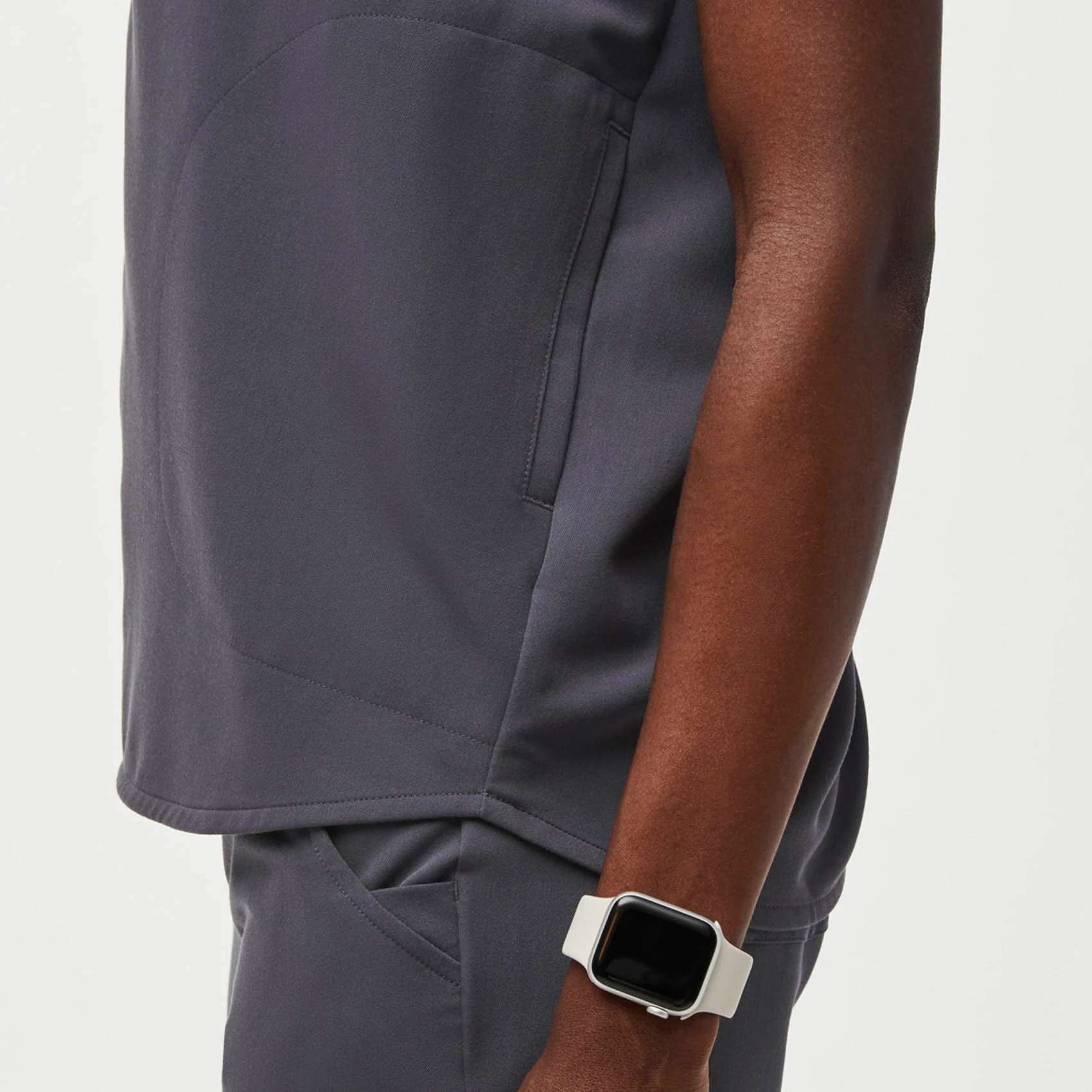 women's Charcoal Rafaela™ - Oversized  Scrub Top (3XL - 6XL) - Image 6